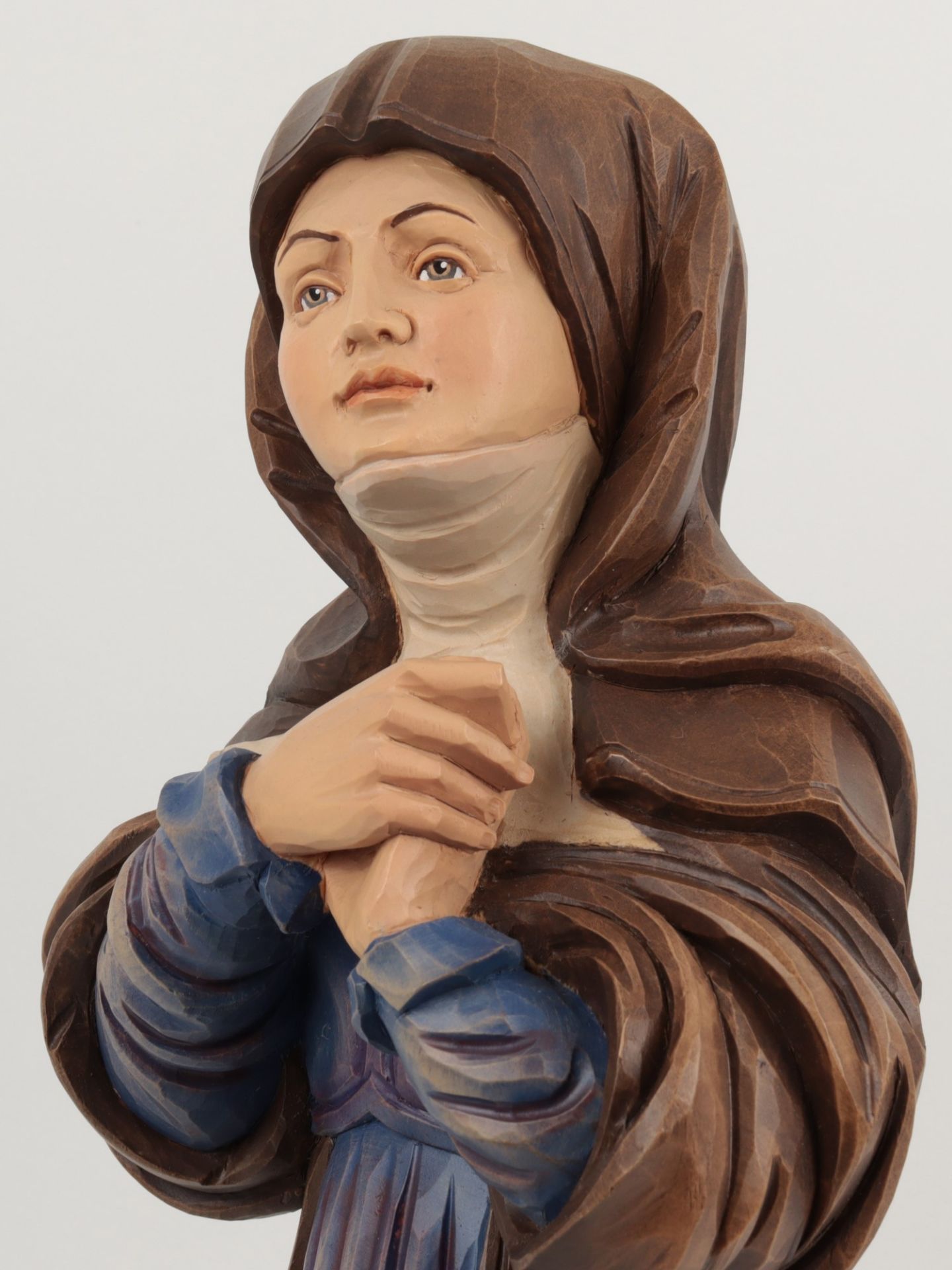 Nocker, Carl P. - Nürnberger Madonna Südtiroler Holzbildhauer, lebt in Nürnberg, Klebeetikett, Holz - Bild 4 aus 9