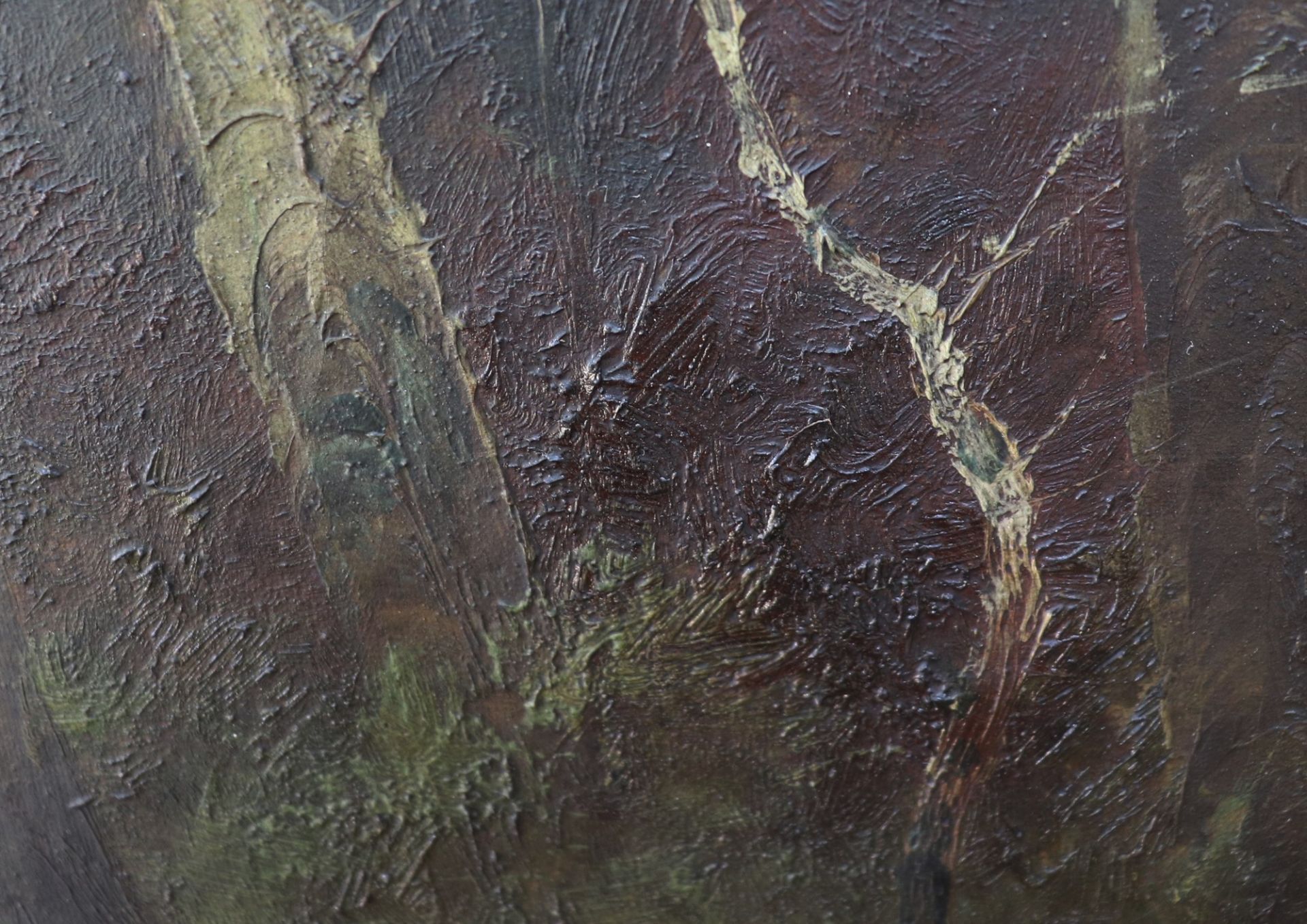 Paier, Edward, Theodore 19. Jh., deutscher Maler, "Waldlichtung - aus der Umgebung von Wien", Öl/ - Bild 6 aus 8