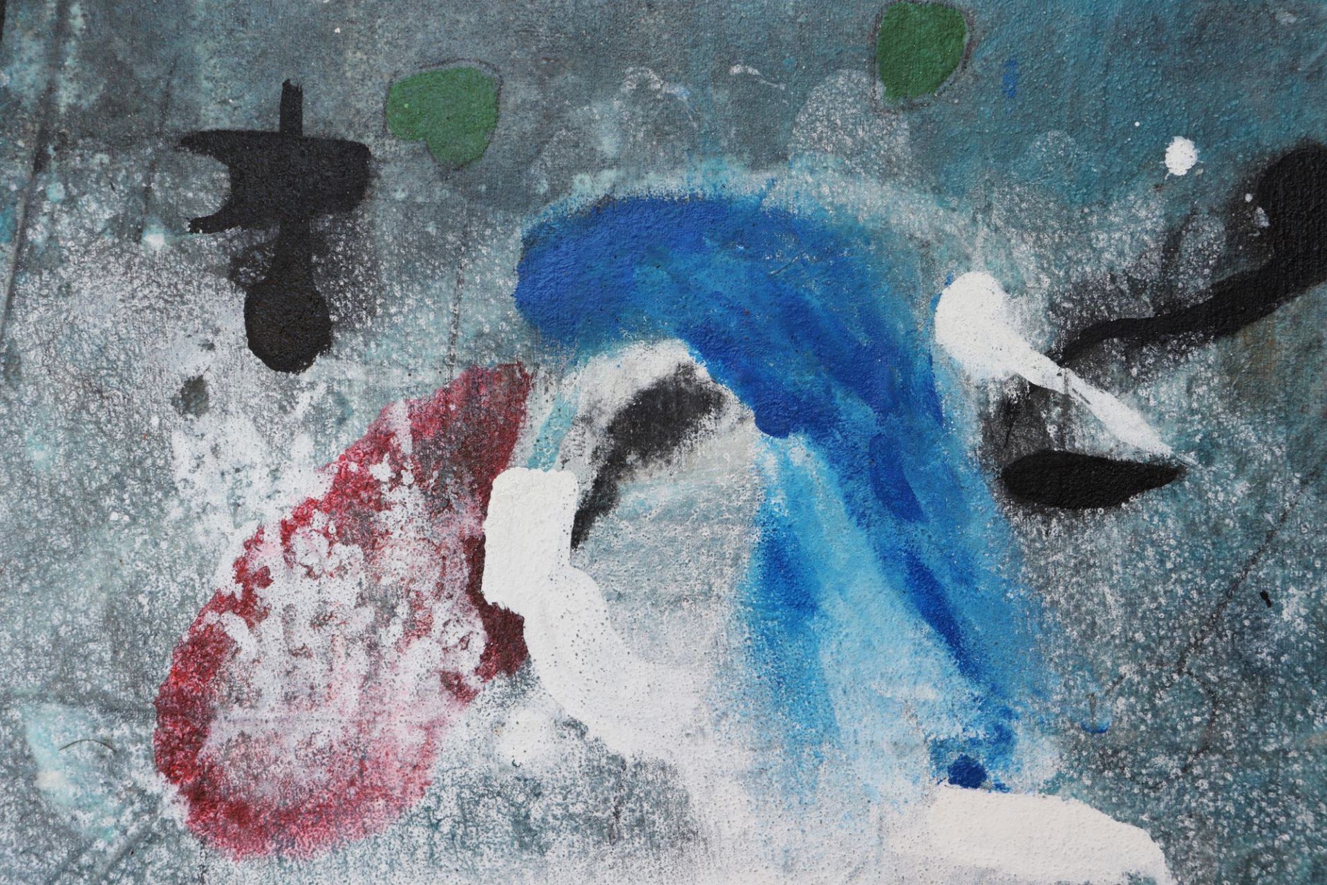 Forty - Oswaldo Miranda "Abstrakte Komposition mit schemenhafter Figur", rs. bez. "Cabelo Azul", - Image 3 of 7