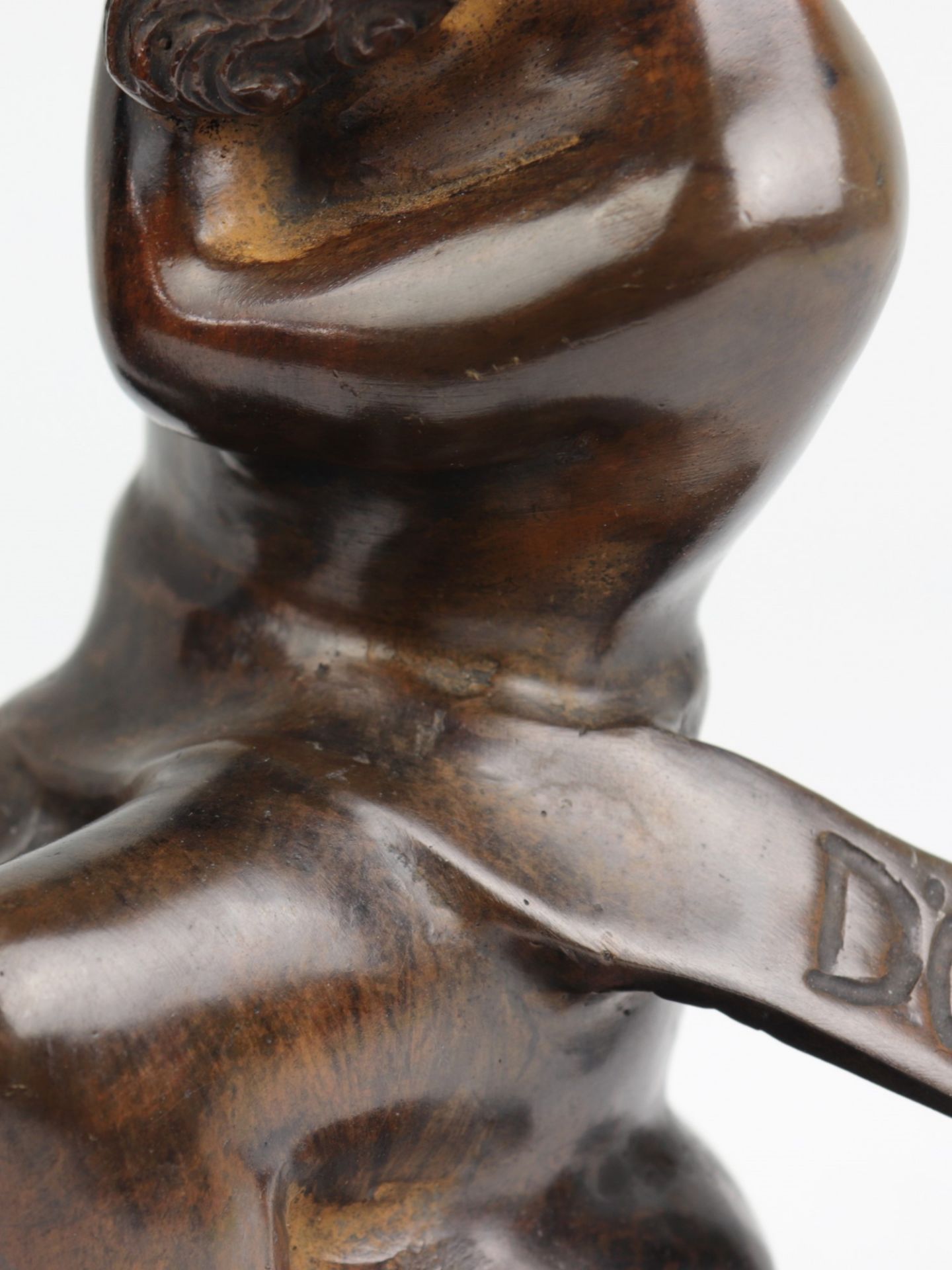 Bronzefigur - Auszeichnung 20.Jh., Italien, Bronze, dunkelbraun patiniert, Preis v. Sele D'Oro - Bild 5 aus 6