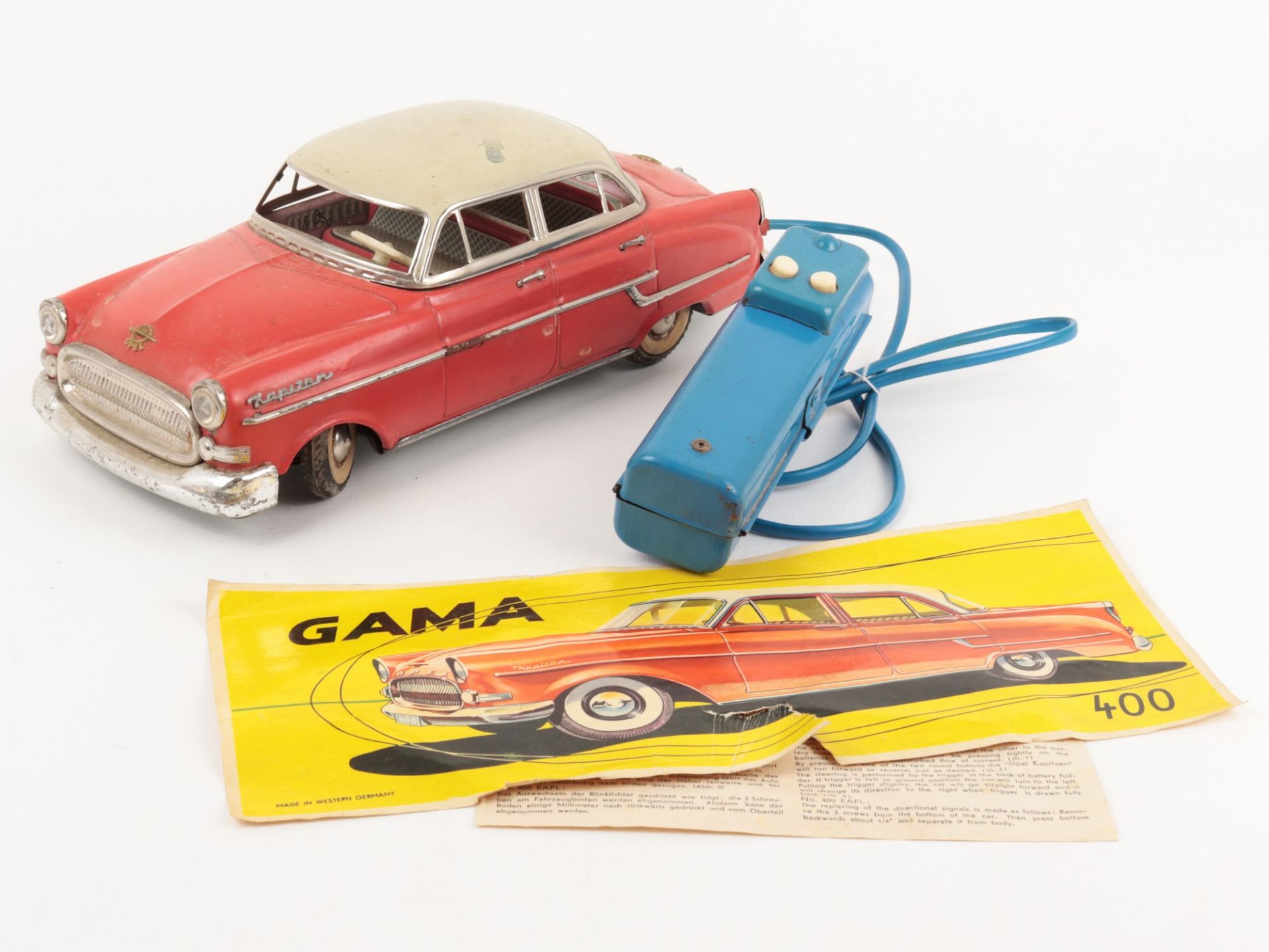 Gama - Auto Fernlenkauto, Opel "Kapitän" 400, made in Western-Germany, Blech, lackiert,