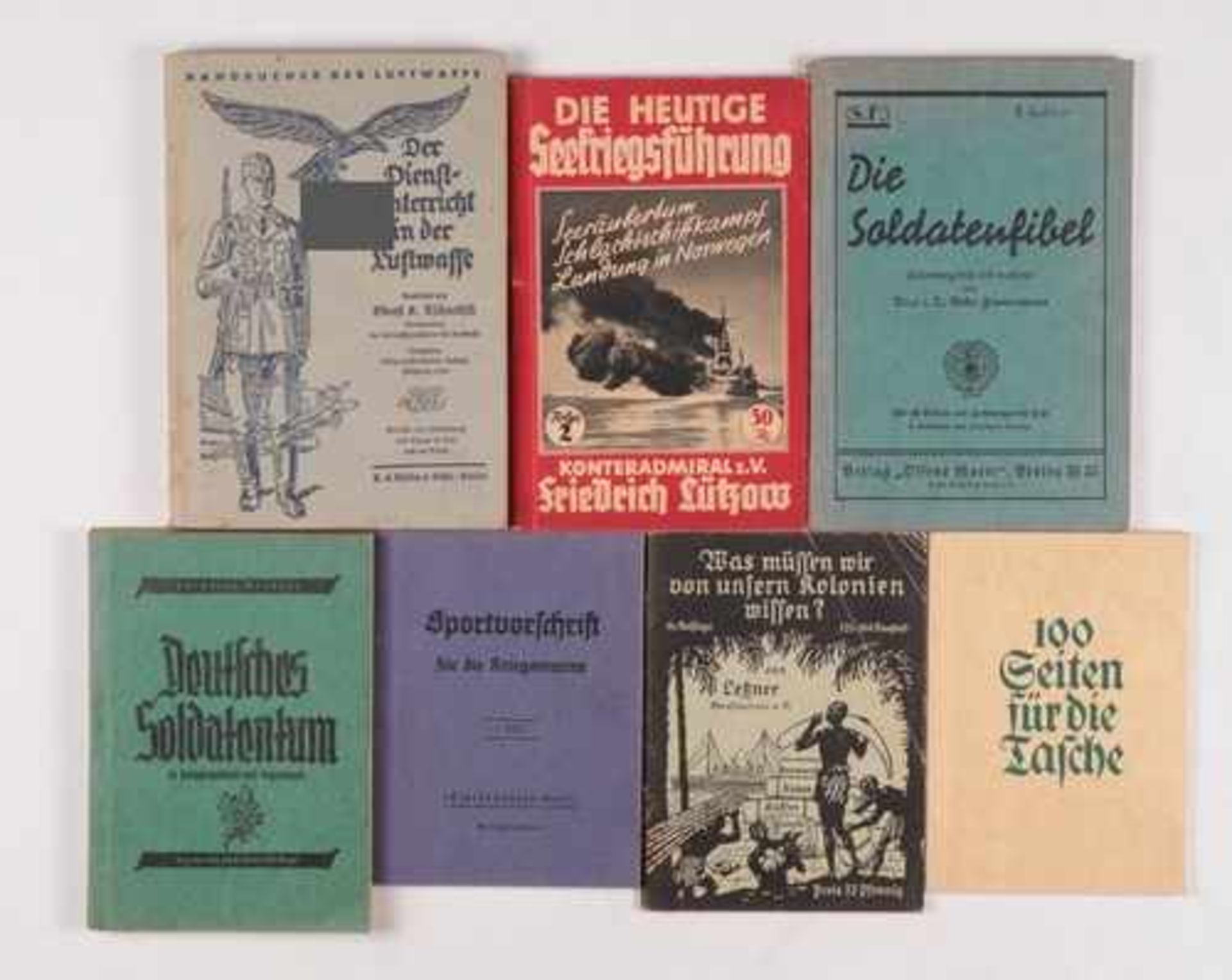 Hefte - 3.Reich 7 St., Dienstvorschriften u.a., z.B. "Die Soldatenfibel", "Sportvorschrift für die