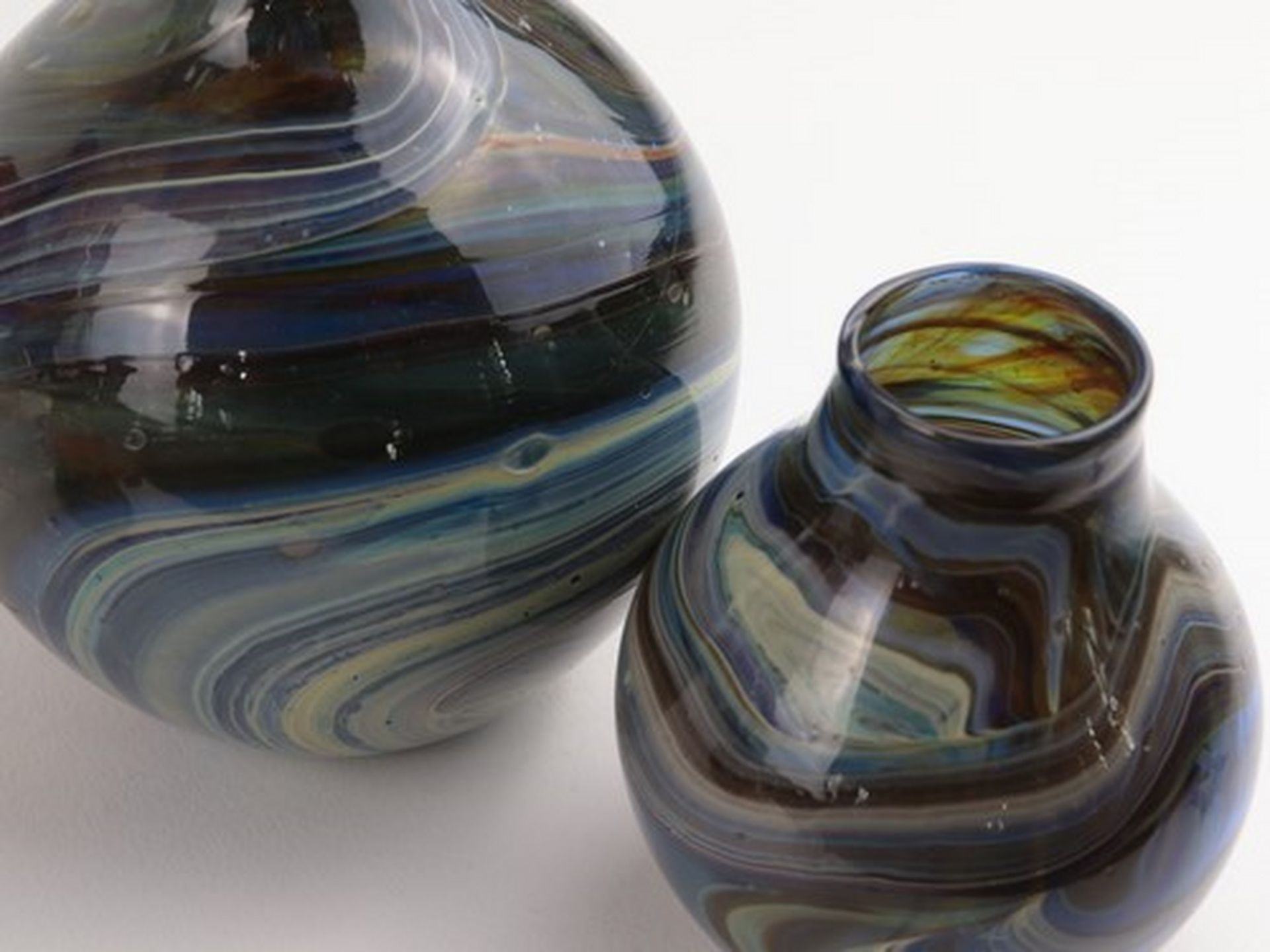 Vasen - Konvolut Joska, Bodenmais, Studioglas, 9 St., untersch. Formen u. Größen, farbloses Glas, - Image 3 of 6