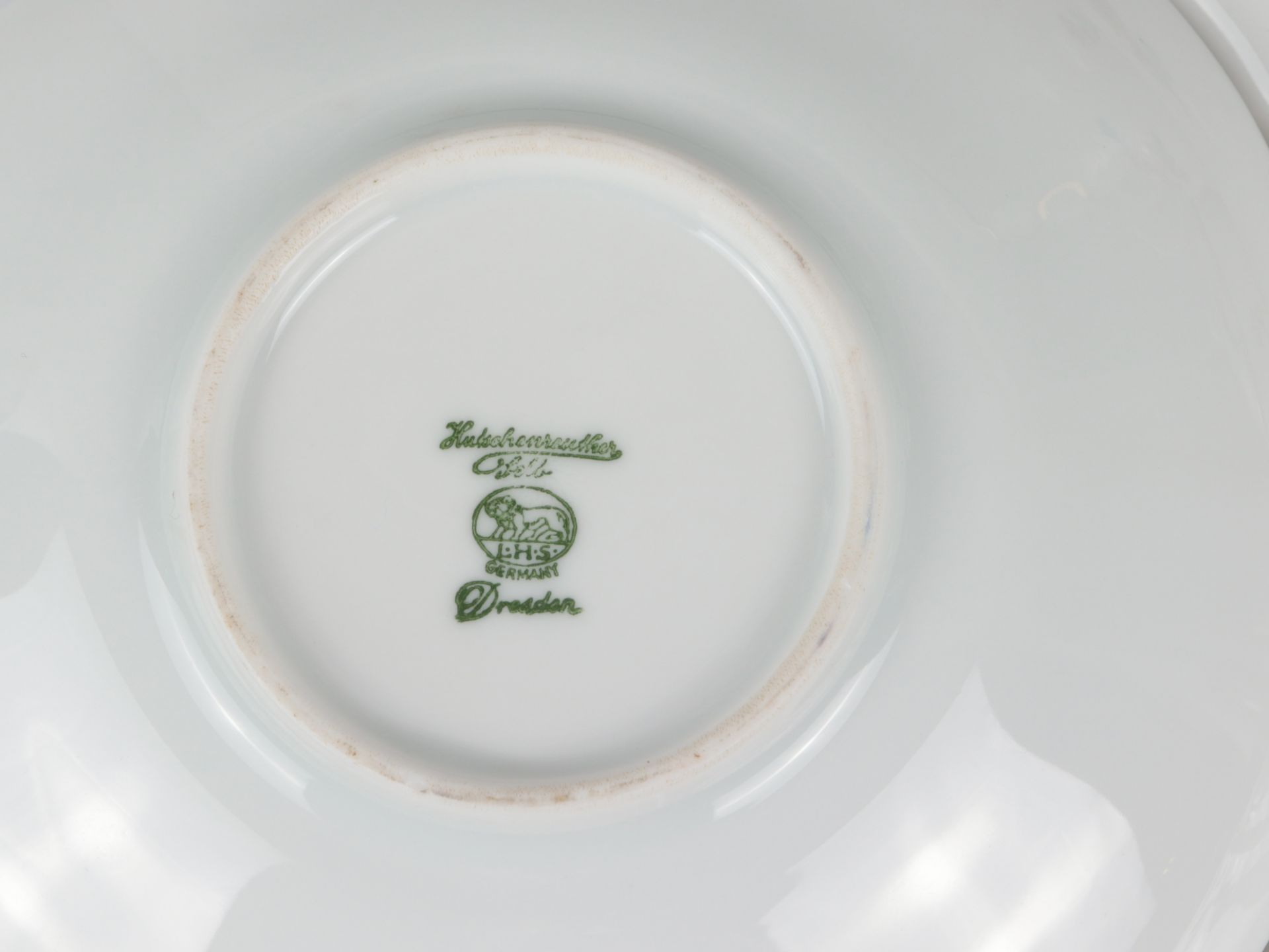 Hutschenreuther - Kaffeeservice für 6 Pers. grüne Stempelmarke, Form "Dresden", polychr. - Bild 3 aus 3