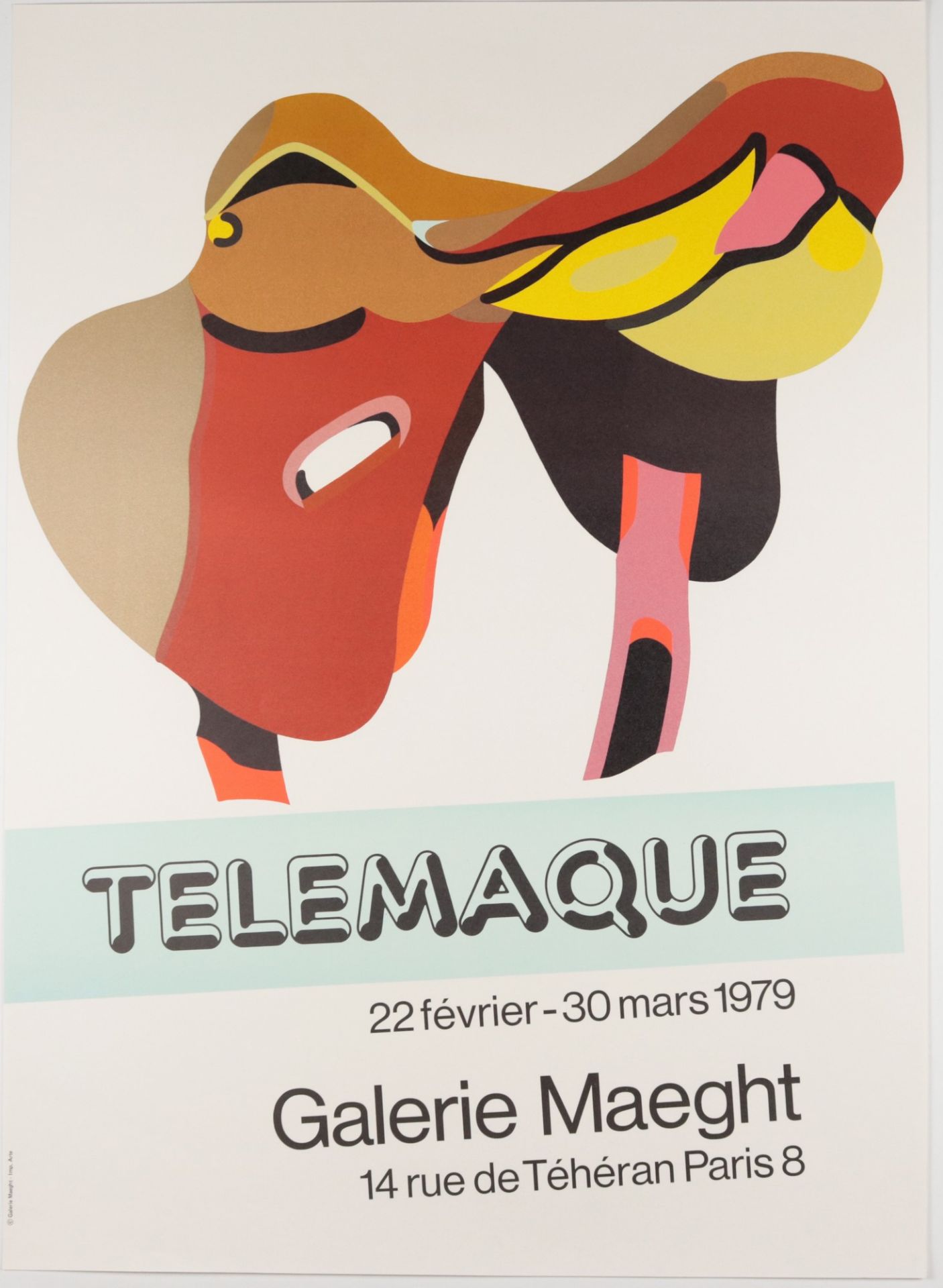 Ausstellungsplakat - Télémaque, Hervé geb. 1937 in Port-au-Prince, franz. Maler u. Grafiker