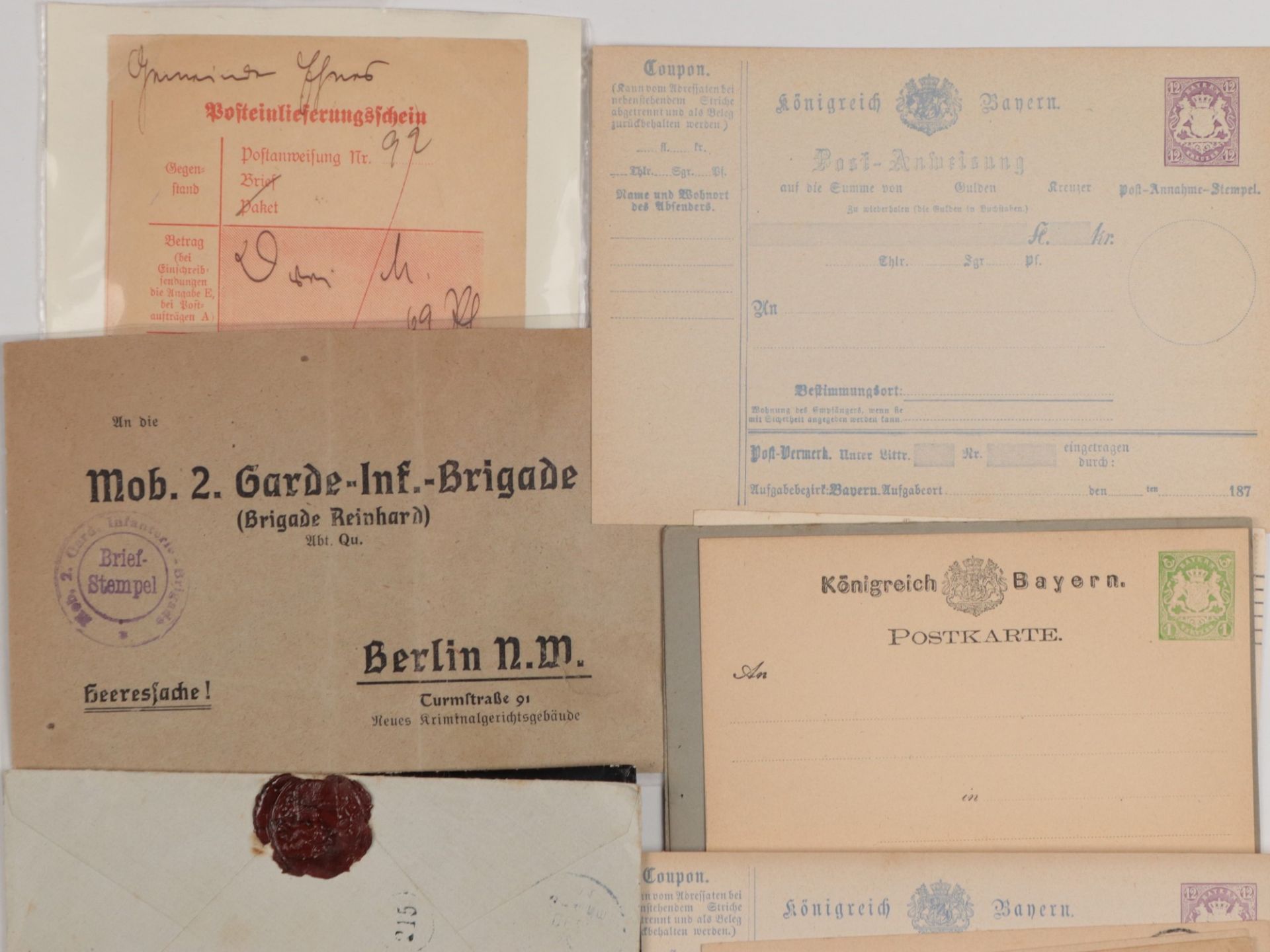 Postkarten/Briefe - Konvolut ab ca. 1895 -1930, ca 50 St., z.B. Königreich Bayern, z.T. Jugendstil, - Bild 2 aus 5