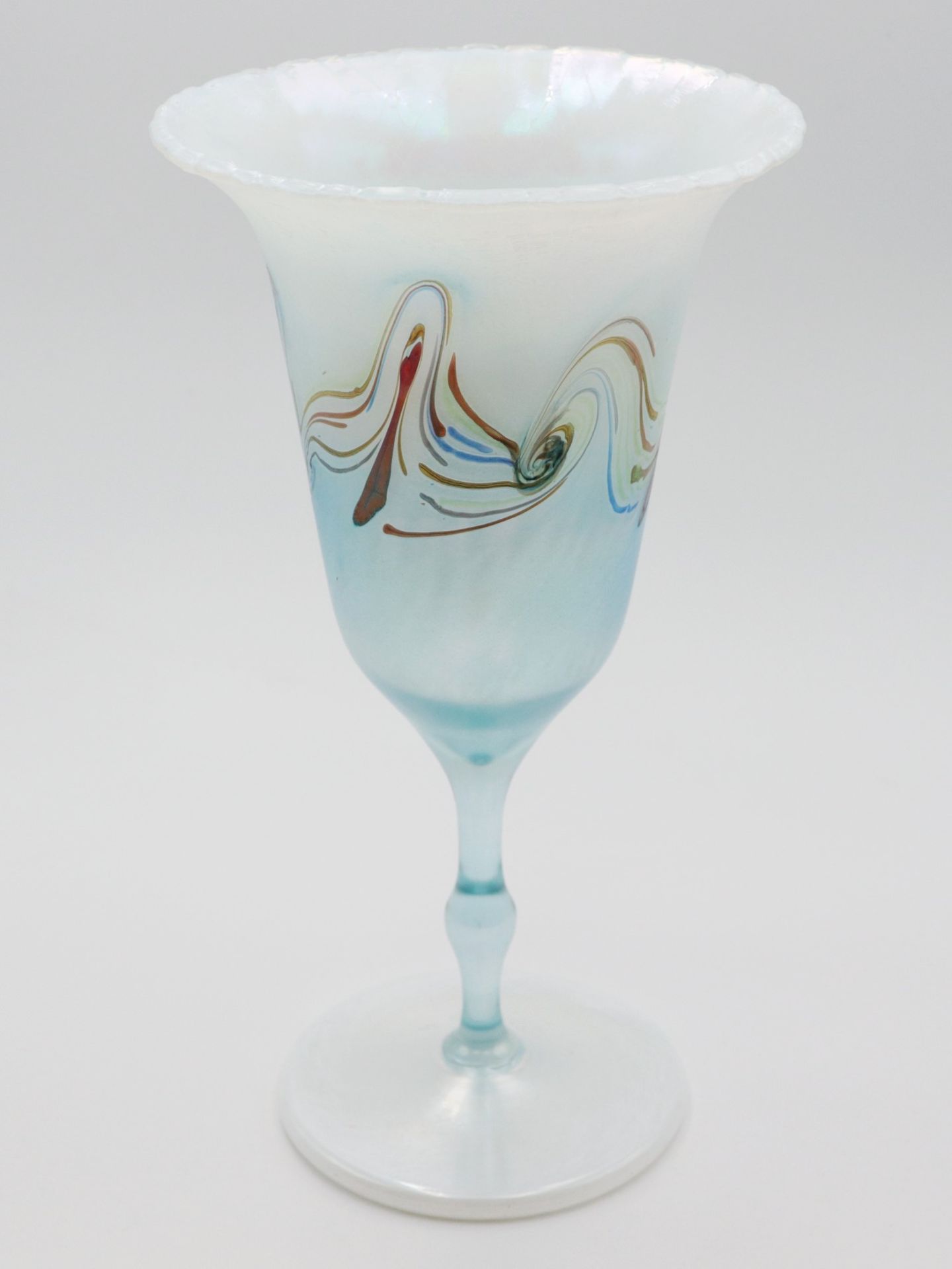 Schmid-Jacquet - Künstlerglas 1988, Atelier Schmid-Jacquet, Pokalglas, farbloses u. h - Bild 2 aus 5