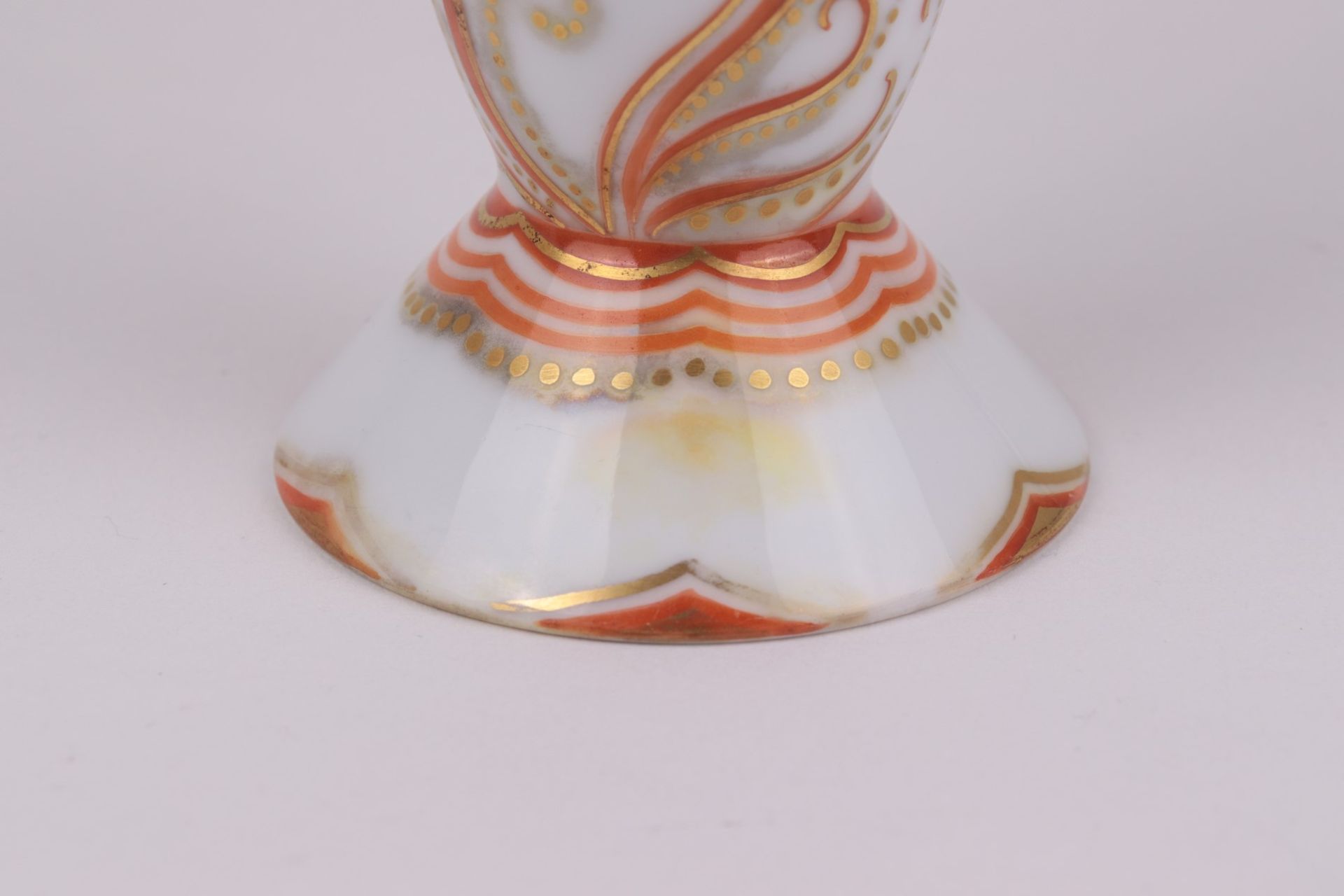 Rosenthal - Vase 1920/30er, grüne Stempelmarke, Selb-Bavaria, Art déco, Fischdekor m - Bild 5 aus 6