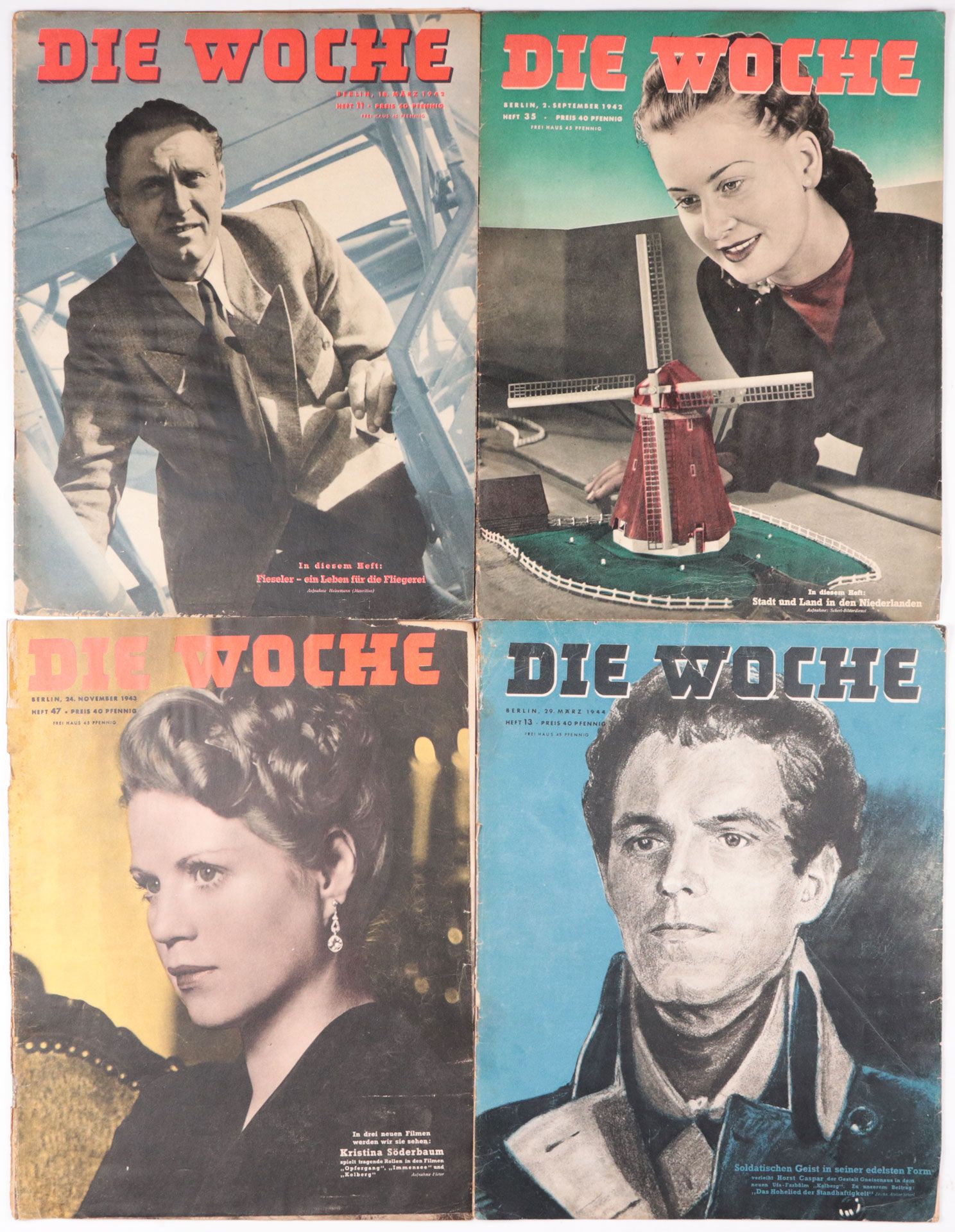 Zeitschriften – 3. Reich 10 St., „Die Woche“, 1942/43/44, Alterssp. - Image 2 of 7