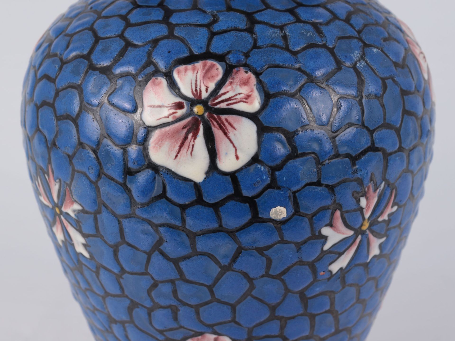 Vase um 1910/20, Frankreich, im Stil von Mont Joye (Legras), farbloses Glas, ausgezoge - Bild 4 aus 4