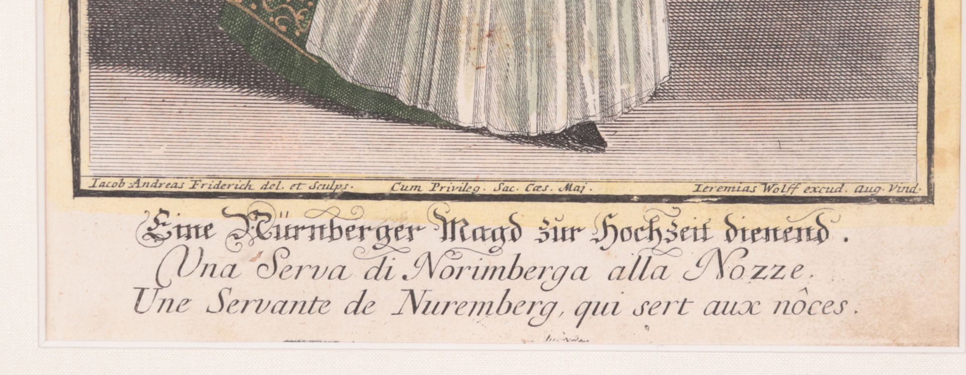 Nürnberger Trachten - 3 Stück 3 St. bestehend aus: 1x "Eine Nürnberger Frau im weißen Regen-Tuch", - Image 8 of 14