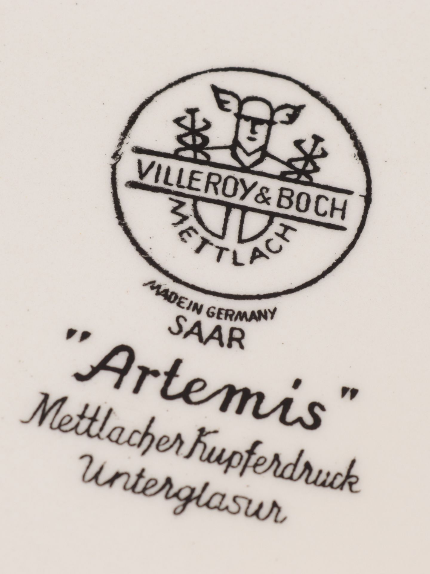 Villeroy & Boch - Konvolut 6 Teile, 4x Mettlach, Saar, "Artemis", Mettlacher Kupferdru - Image 2 of 5