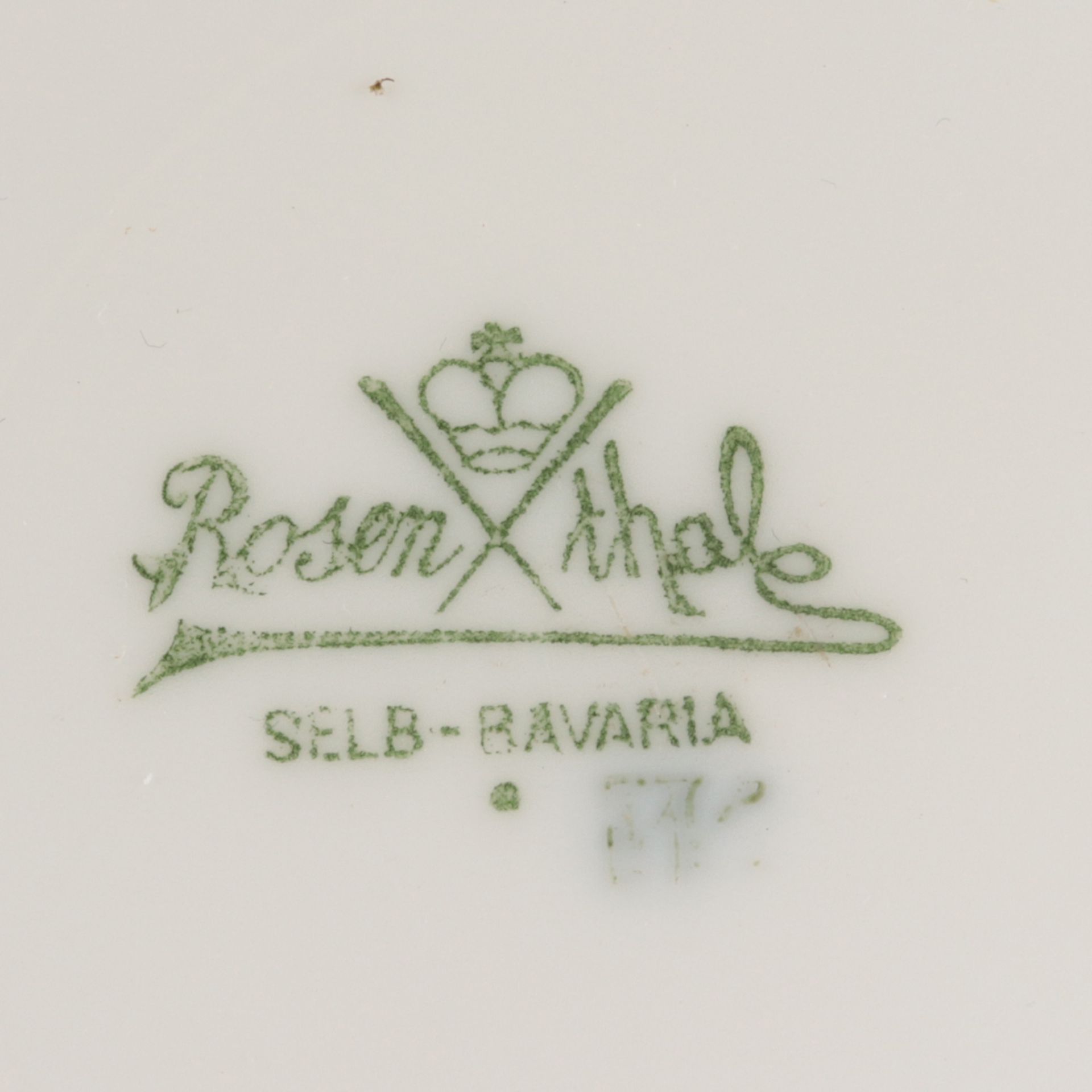 Rosenthal, u.a. - Konvolut 7 St. bestehend aus: 1x gr. Platte, Rosenthal, grüne Stemp - Bild 7 aus 8