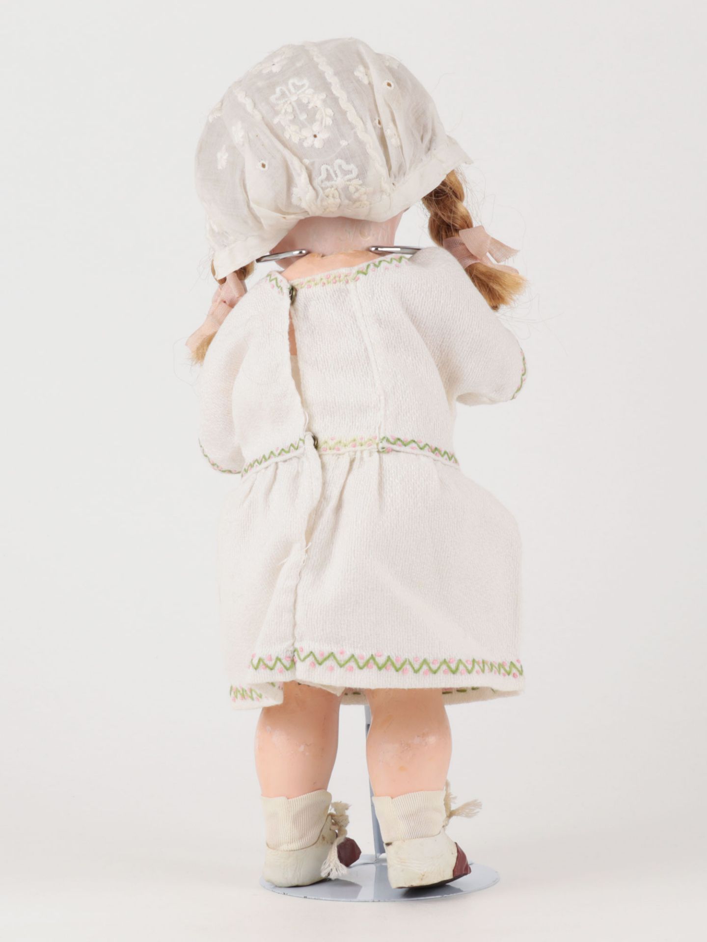 Puppe gem. "971 A.3/0.M, R.G.M.26", Biskuit-Porzellan-Kurbelkopf, blonde Mohairperüc - Image 2 of 14