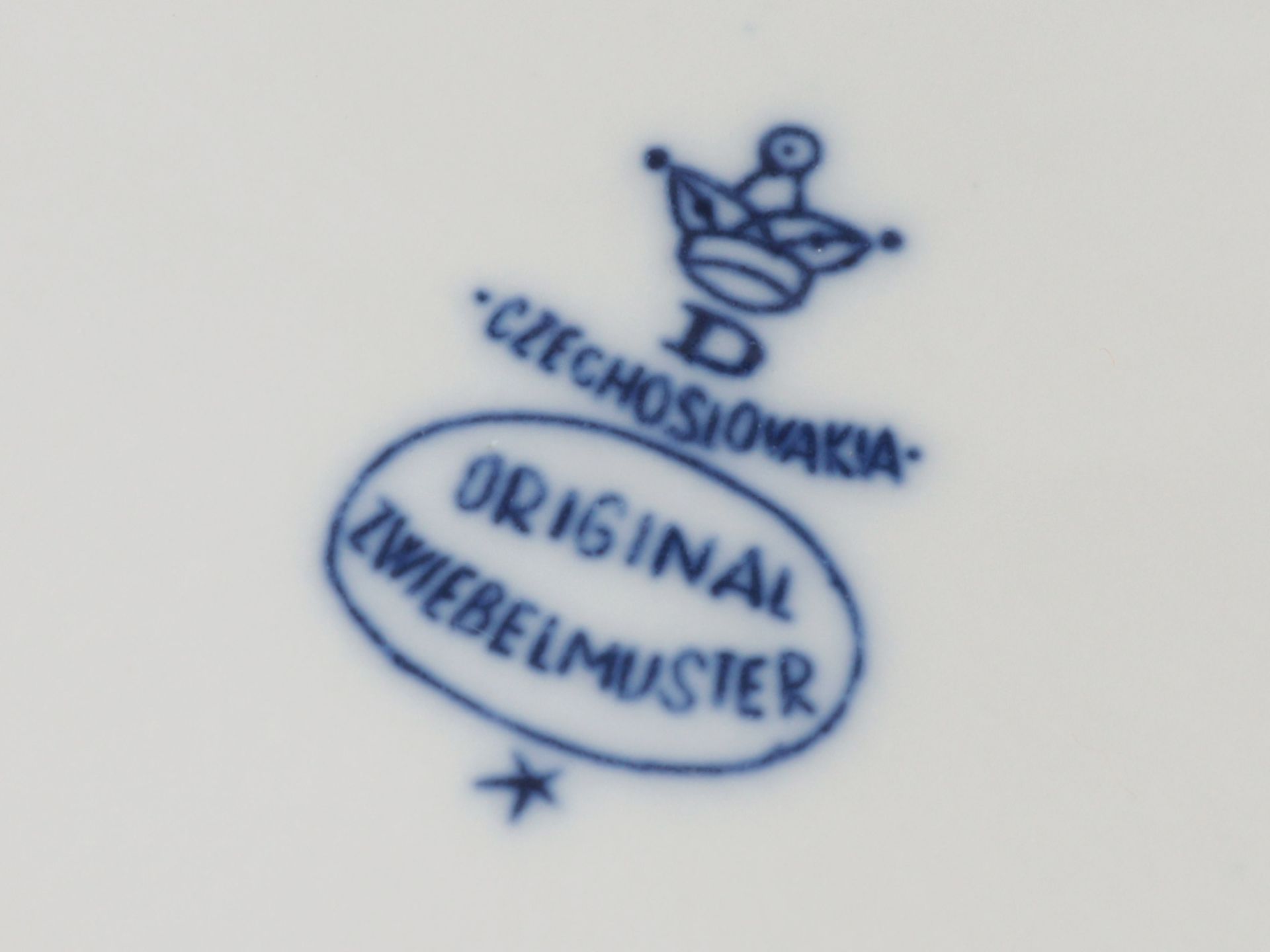 Speiseservice - "Zwiebelmuster" für 6 Pers. blaue Marke, Czechoslovakia, bez. "Origin - Image 3 of 5