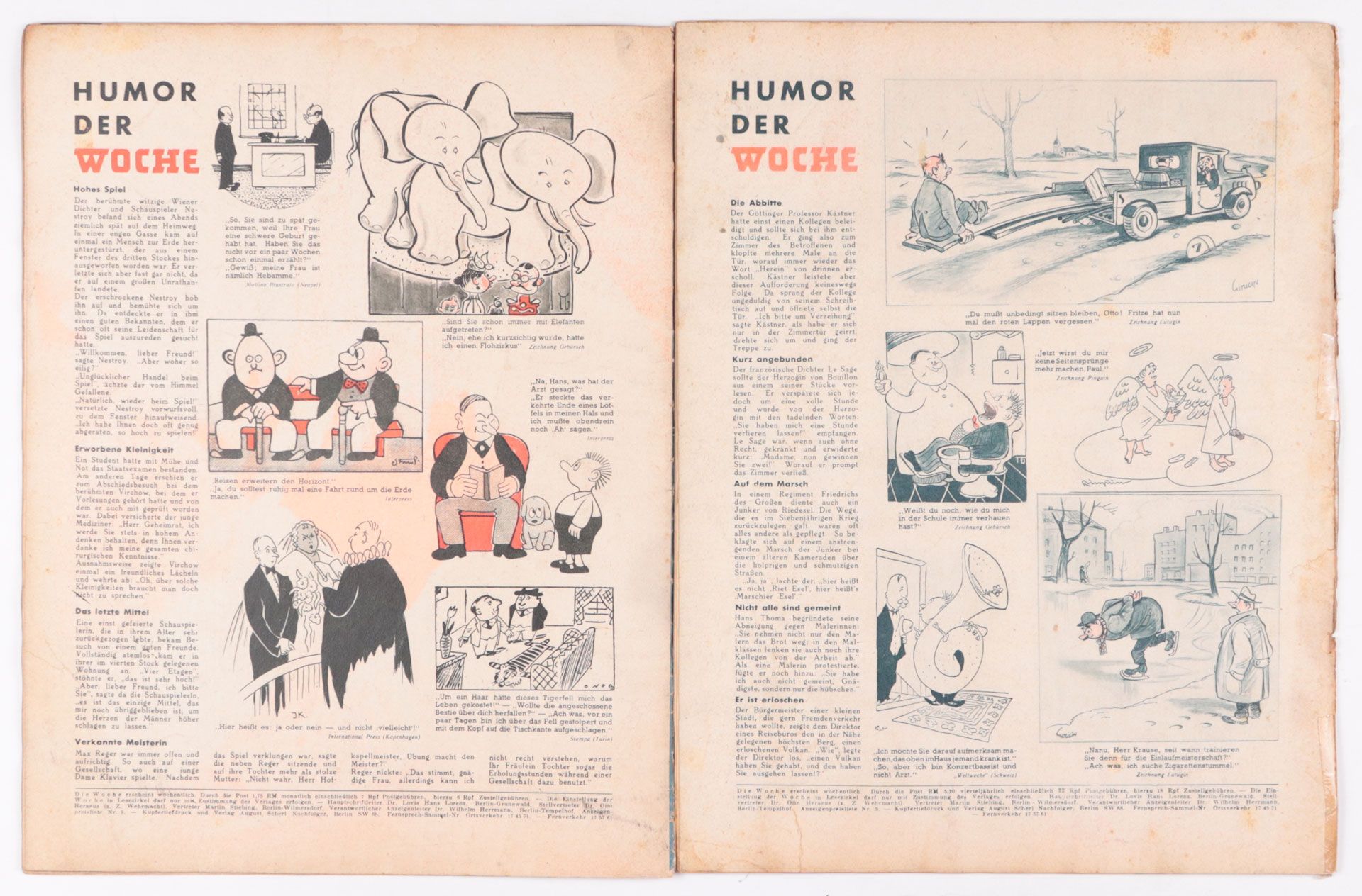 Zeitschriften – 3. Reich 10 St., „Die Woche“, 1942/43/44, Alterssp. - Image 7 of 7