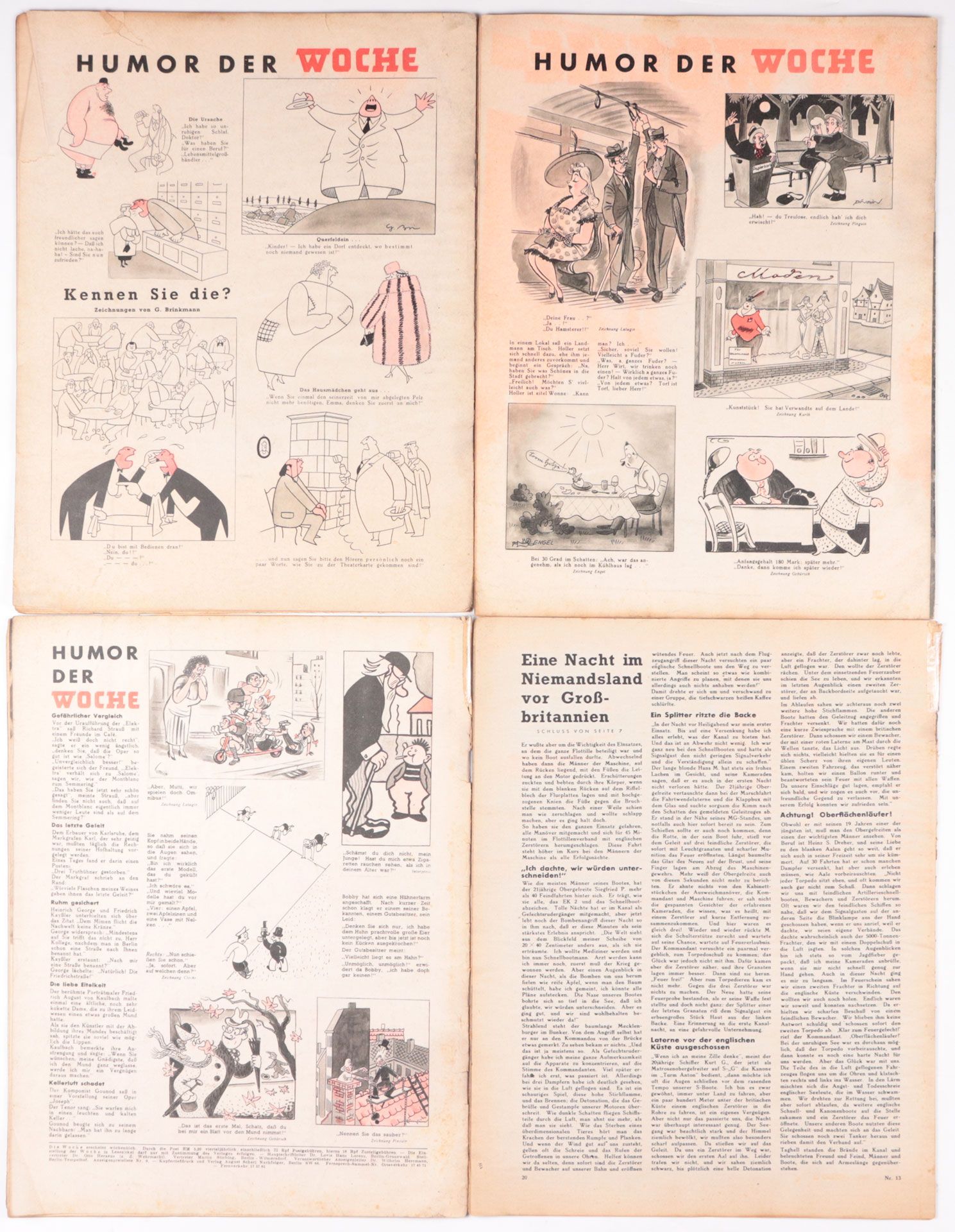 Zeitschriften – 3. Reich 10 St., „Die Woche“, 1942/43/44, Alterssp. - Image 3 of 7