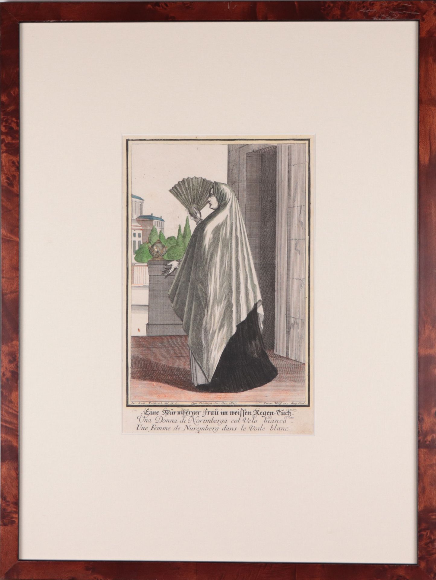 Nürnberger Trachten - 3 Stück 3 St. bestehend aus: 1x "Eine Nürnberger Frau im weißen Regen-Tuch", - Image 3 of 14
