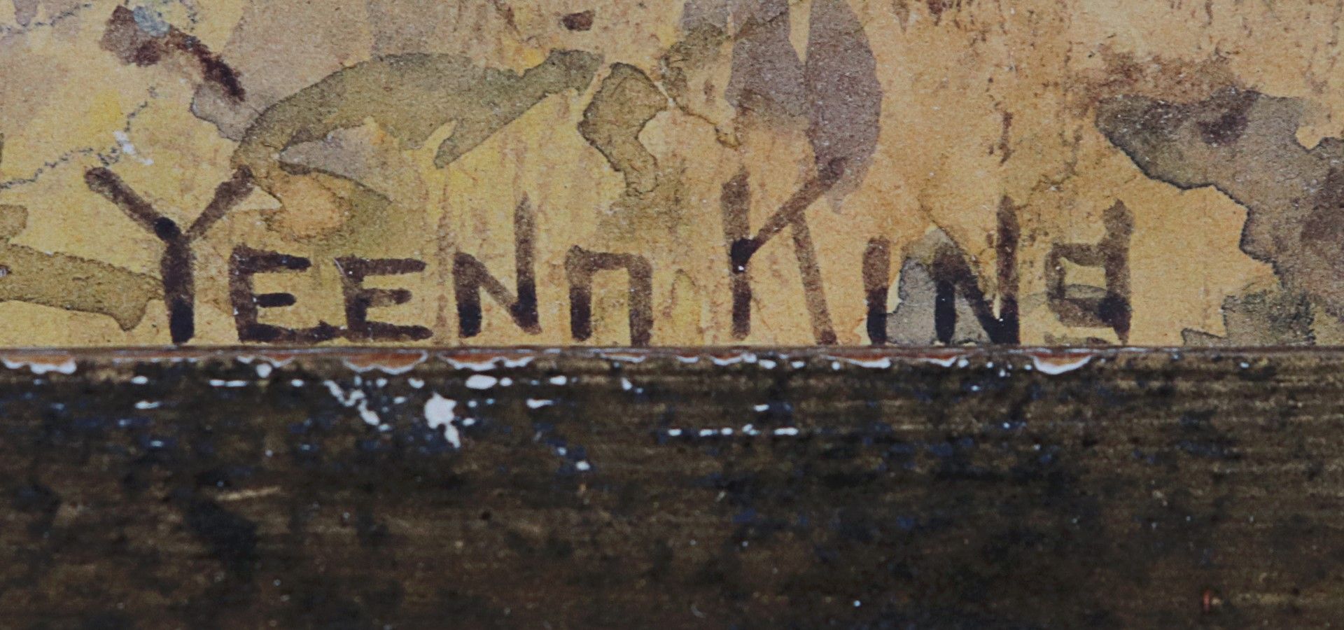 Yeend King, Henry John "Blick in die weite Landschaft", im Vordergrund weidende Kühe, - Bild 2 aus 5