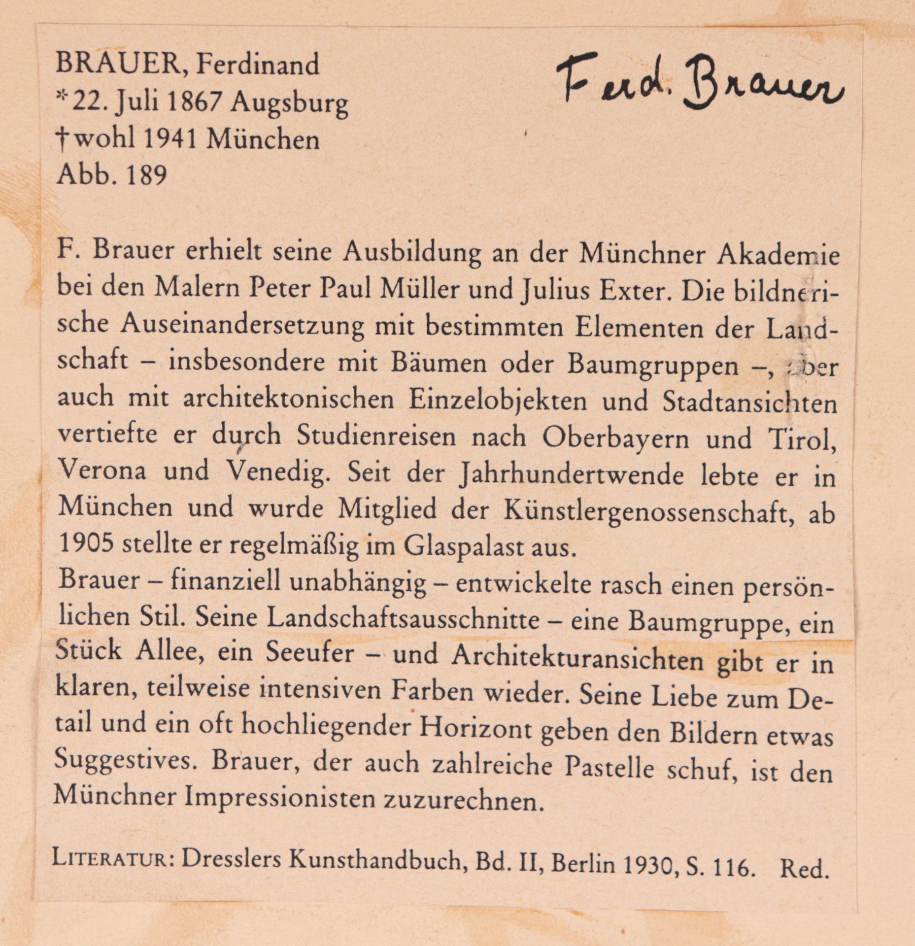 Brauer, Ferdinand - Image 5 of 7