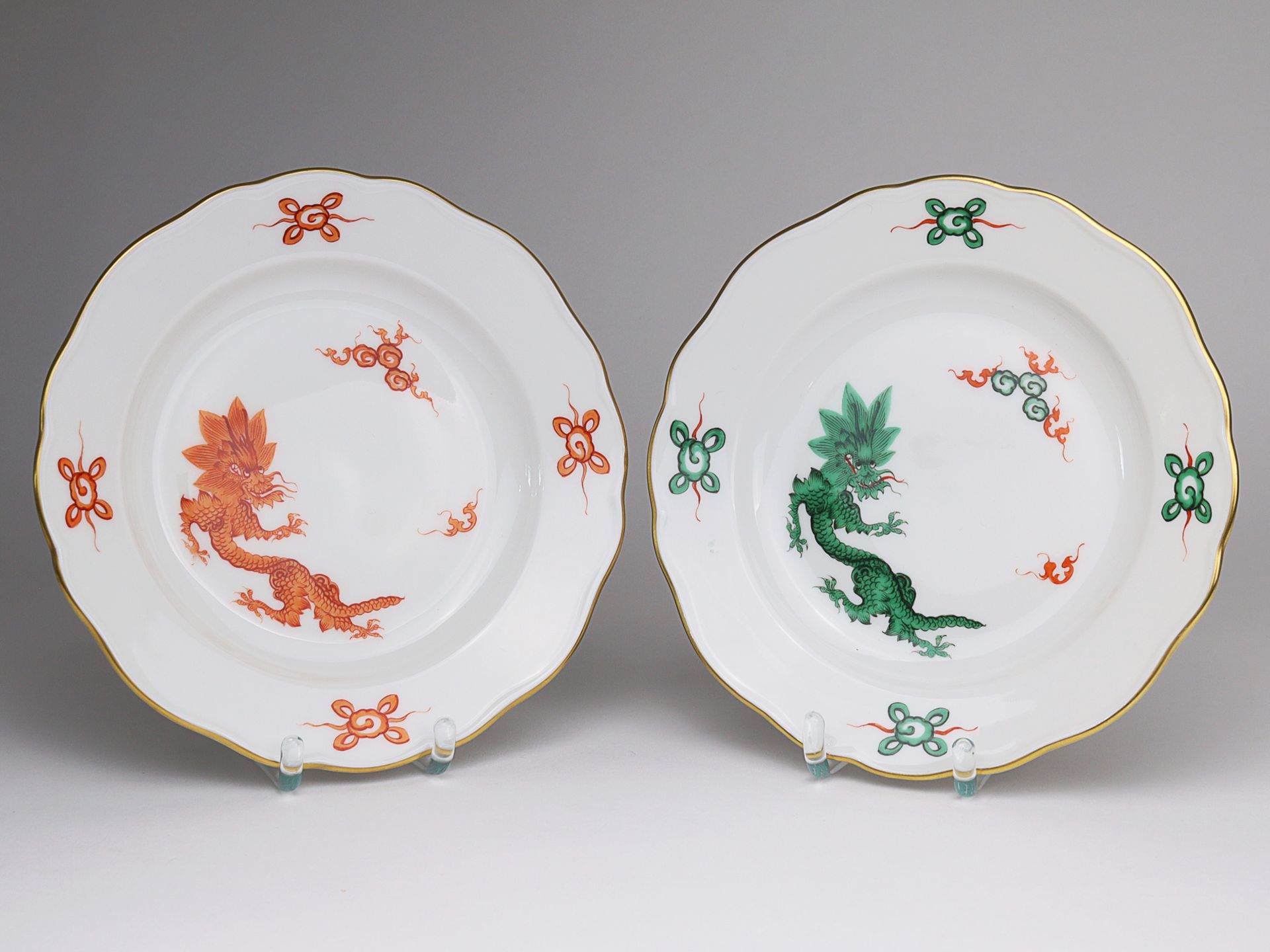 Meissen - Zwei Teller "Ming-Drache"