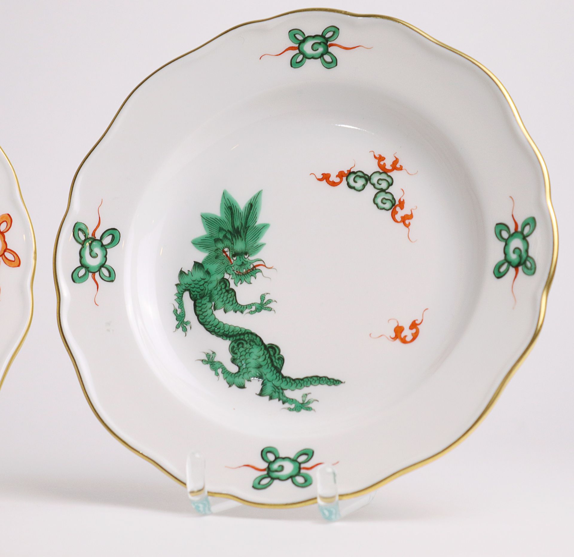 Meissen - Zwei Teller "Ming-Drache" - Bild 4 aus 10