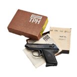 Halbautomatische Pistole Mod.: Walther TPH Herst.: Waffenfabrik Carl Walther Ulm/Donau Kal.: .22...