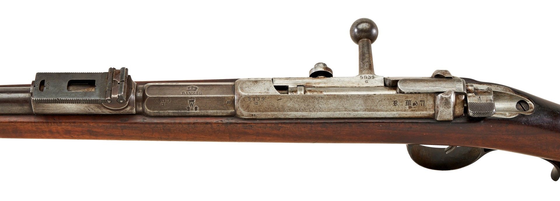 Jäger - Büchse M 71 Hersteller: Gewehrfabrik DANZIG Kal.: 11,15 x 60mm R S.Nr.: 5839 a nrgl. - Image 2 of 4