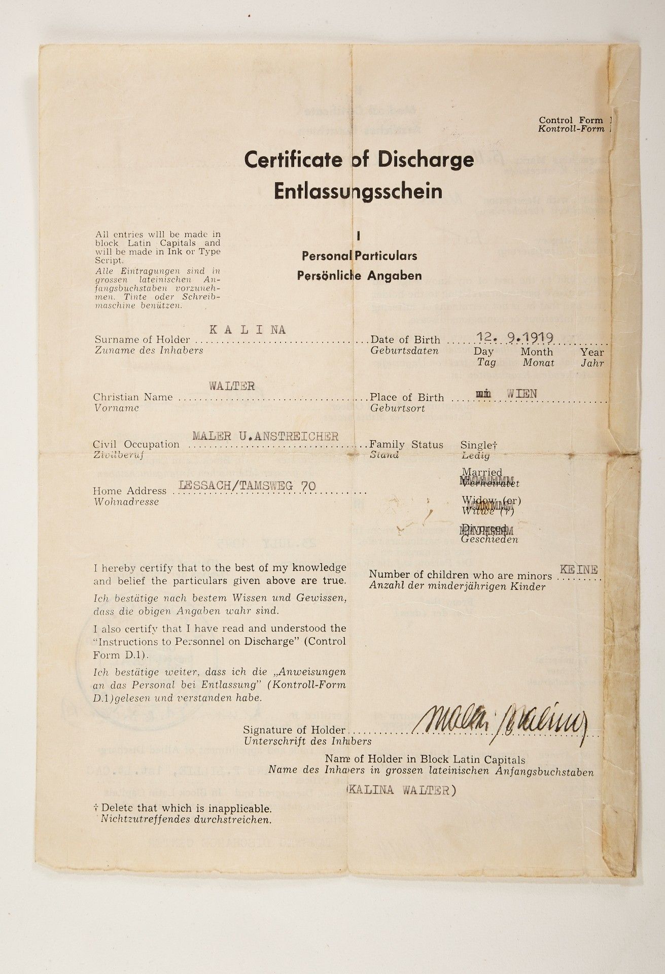 1933-1945: Dokumentennachlass des Unteroffiziers Walter Kalina, 8./Pz.Rgt.4 - Image 6 of 6