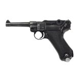 Halbautomatische Pistole Mod.: P. 08 Herst.: S/42 1938 (Mauser - Werke Oberndorf a.N. S.Nr.: 257...