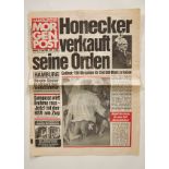 Erich Honecker - Anstecknadel der Deutsch - Sowjetischen Freundschaft.