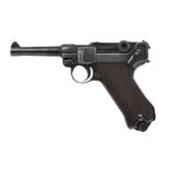 Halbautomatische Pistole Mod.: P. 08 Herst.: ERFURT S.Nr.: 4494 f Kal.: 9mm Luger