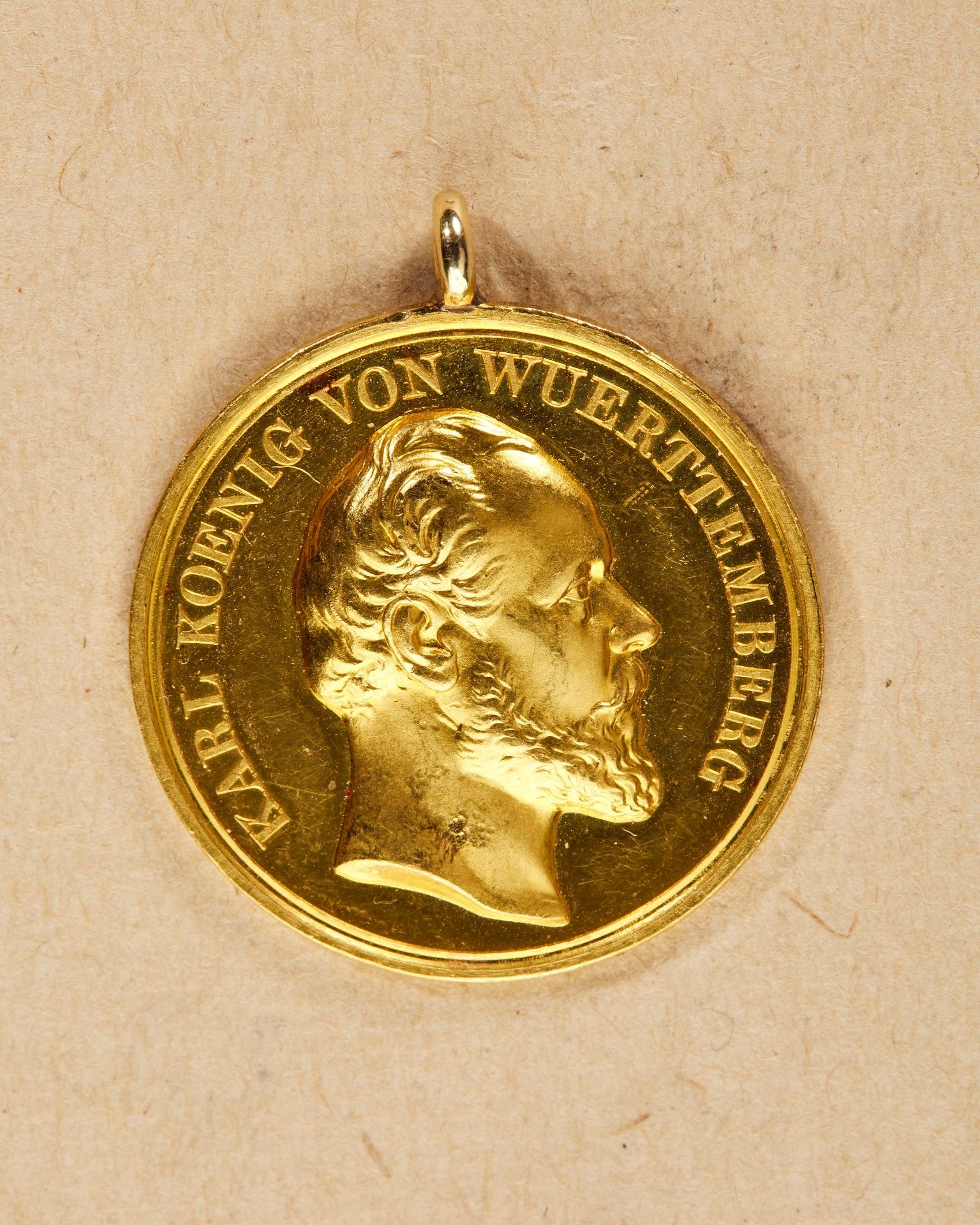 Württemberg: Goldene Zivilverdienstmedaille mit dem Bild des König Karl (1864-91)