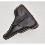 Sehr schön erhaltene Kofferpistolen - Tasche für die P 38 aus dem Jahre 1943