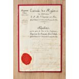 Frankreich: Ordre de la Couronne de Fer: Verleihungsdokumente des Großkreuzes (Grand Dignitaire).