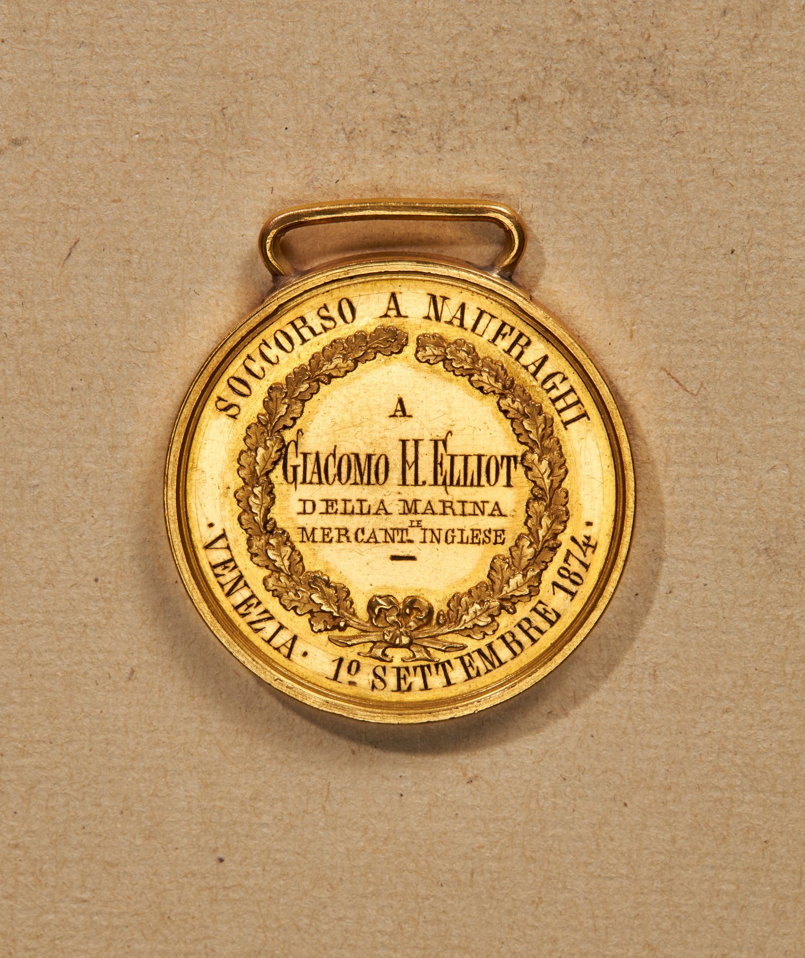 GoldeneTapferkeitsmedaille "Al Valore DI MARINA" 1874. - Image 2 of 4