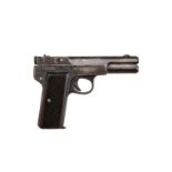 Pistole Mod.: Langenhahn S.Nr.: 33765 Kaliber: 7,65mm Brw. mit kaiserlicher Militärabnahme