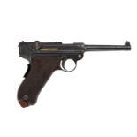 Halbautomatische Pistole Mod.: Luger 02 Zivil. Hersteller.: DWM . Baujahr: ohne . Deutsche Waffe...
