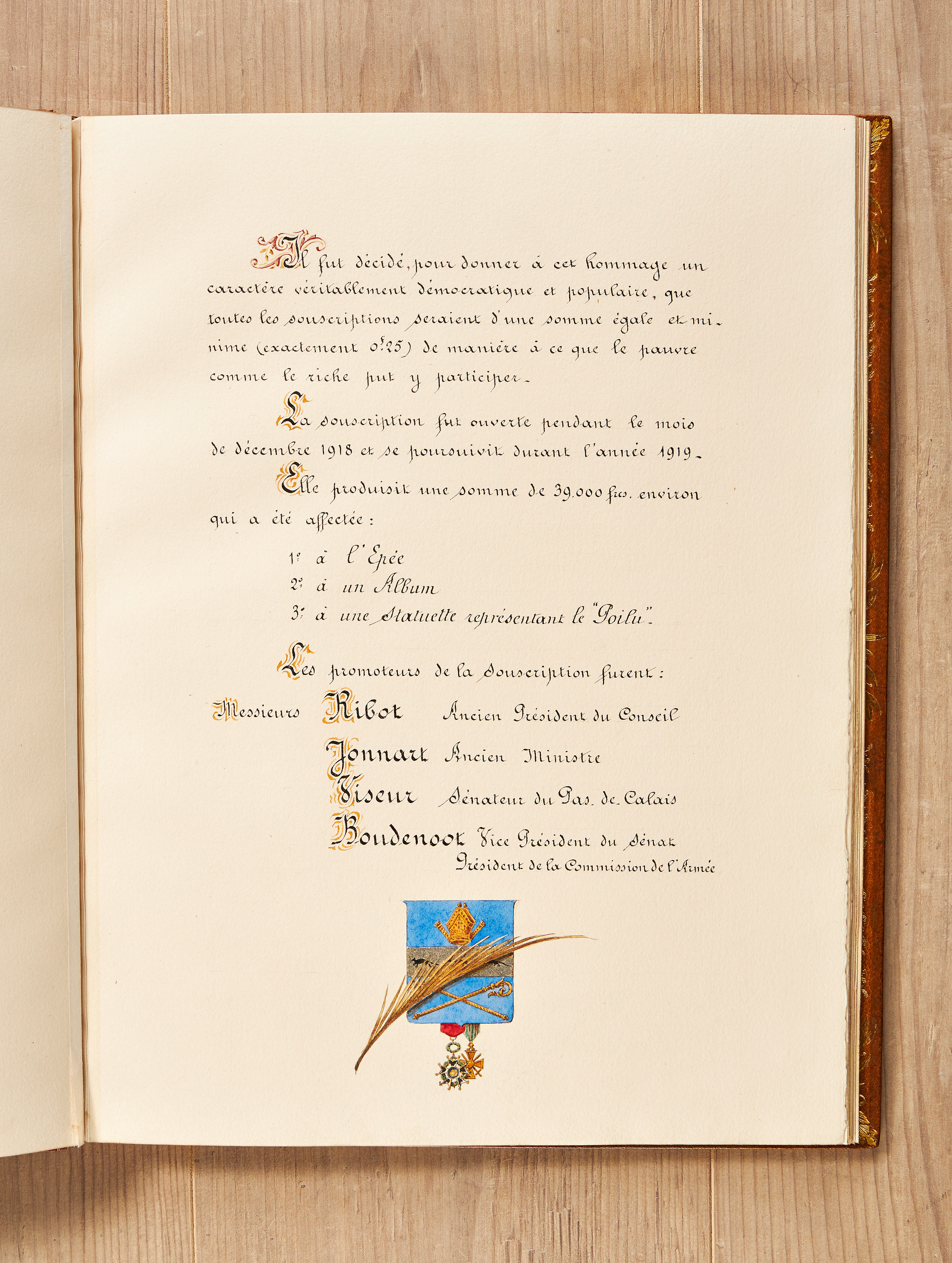 Maréchal Philippe Pétain: Originalentwurf und Urkunde für einen Geschenkdegen. - Image 4 of 11