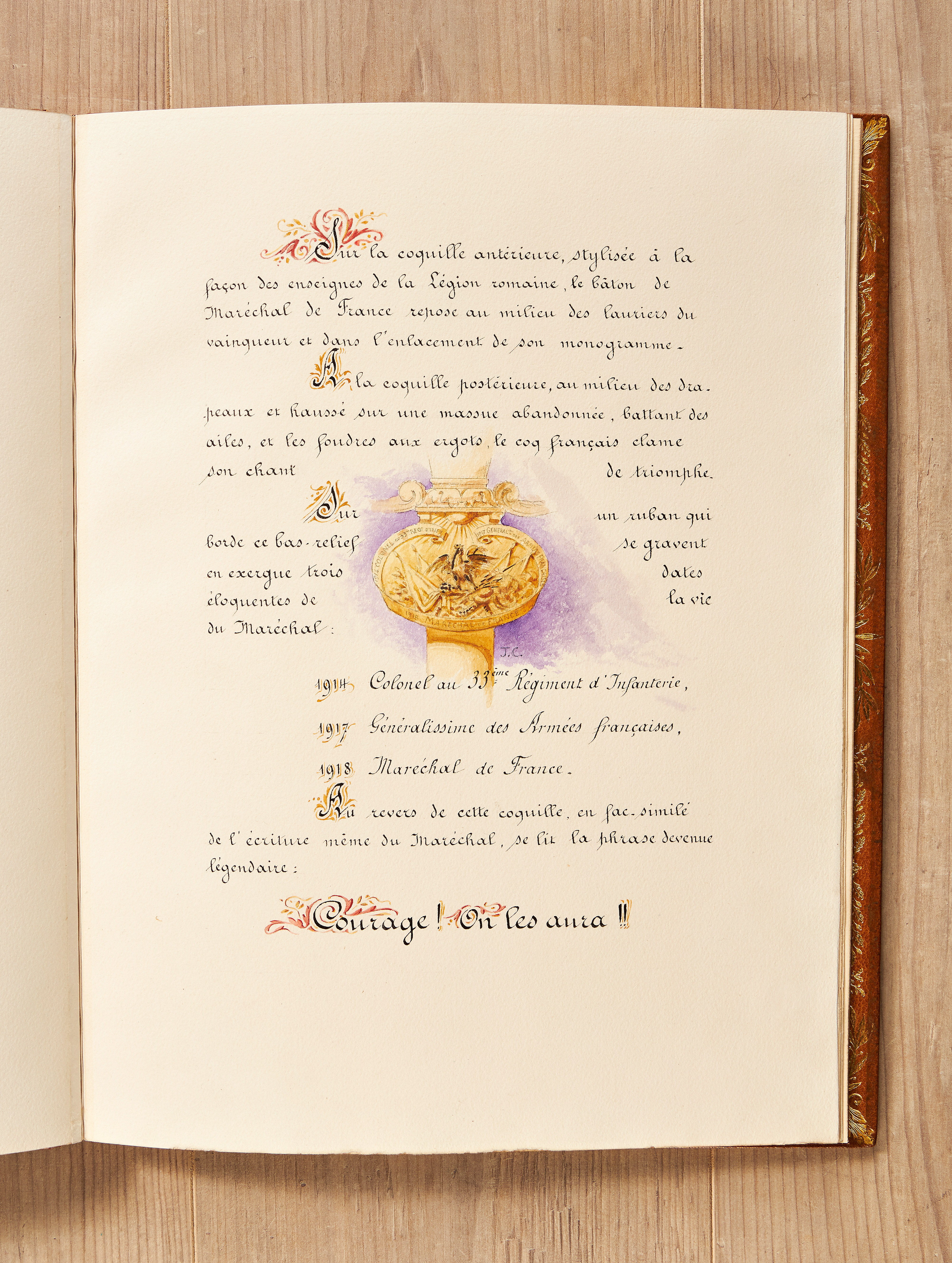 Maréchal Philippe Pétain: Originalentwurf und Urkunde für einen Geschenkdegen. - Image 6 of 11