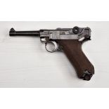 Halbautomatische Pistole Mod. P 08 Herst.: DWM 1916 S.Nr.: 3412 c Kal.: 9mm Luger