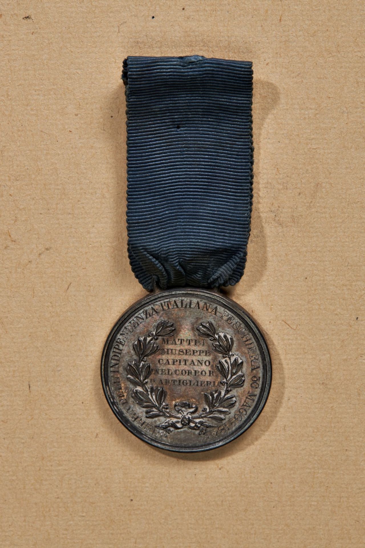 - Königreich Sardinien: Silberne Tapferkeitsmedaille "Al Valore Militare" 1848.