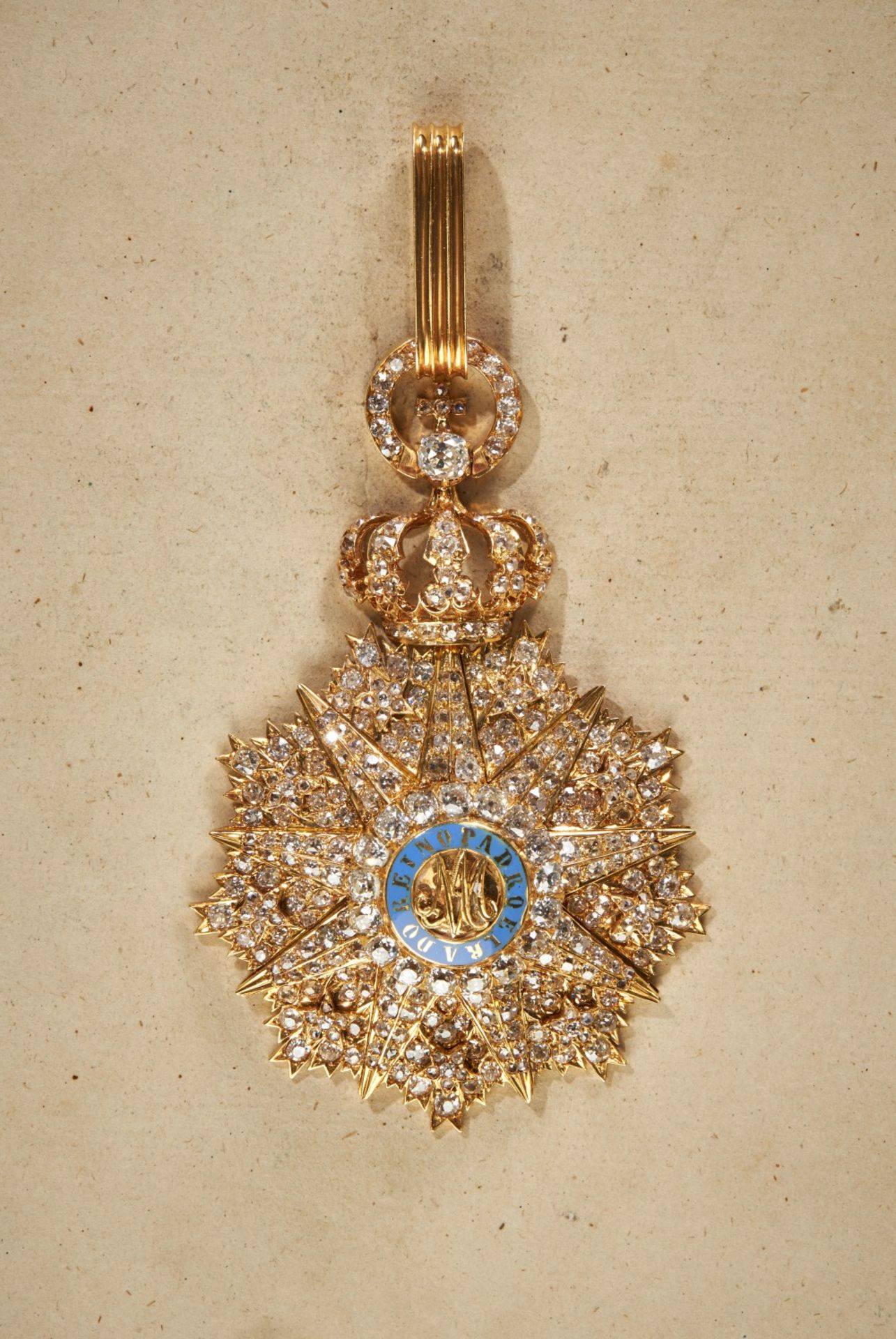 Portugal: Order of our Lady of Villa Vicosa - Neck Badge with Brilliants. - Image 6 of 7