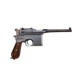 Pistole C 96 Mauser Oberndorf a.Neckar. Nummerngleich. Seriennummer: 250986 Kal.: 7,63mm Mauser.