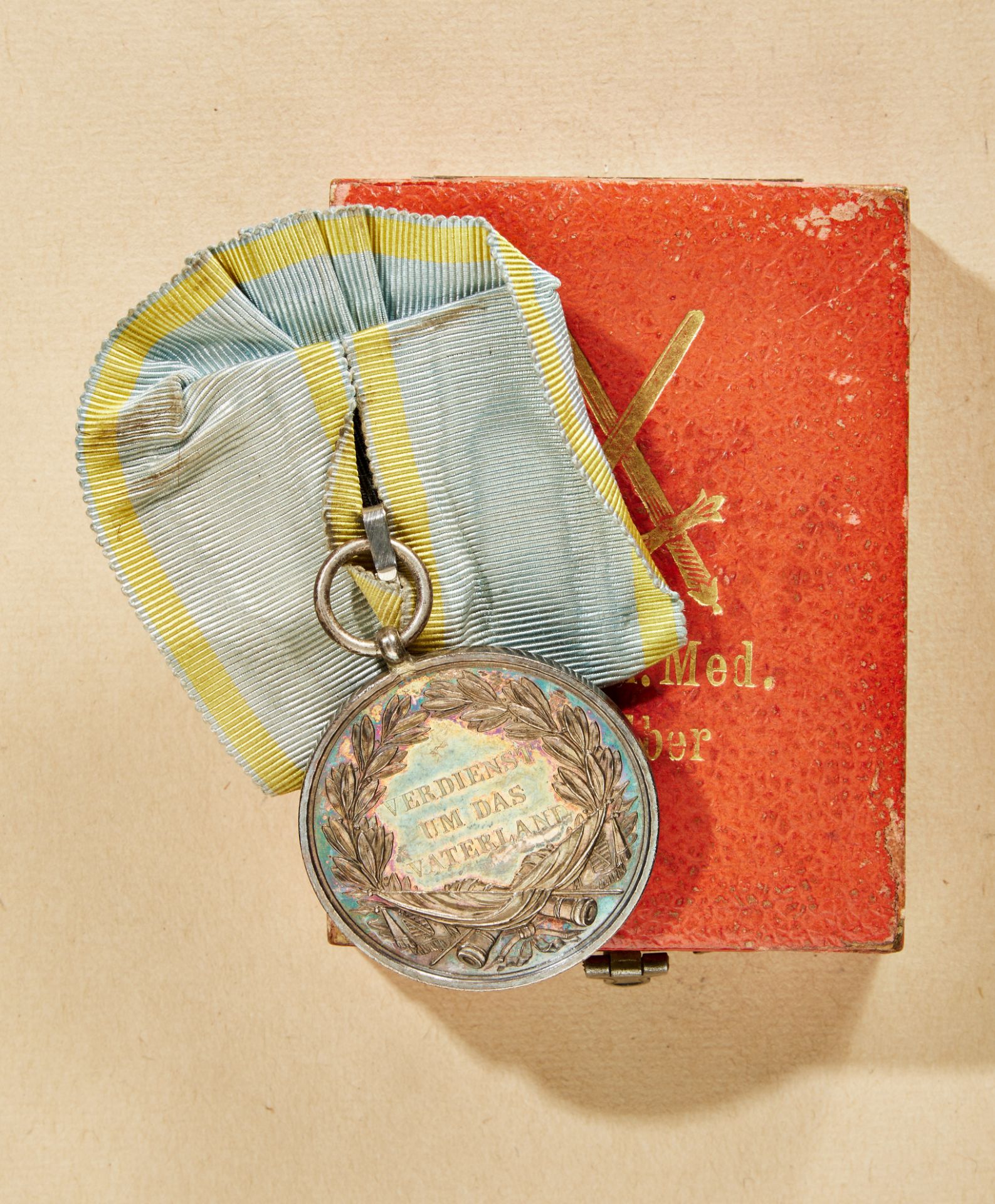 Sachsen-Königreich : Silberne St. Heinrichs - Medaille.