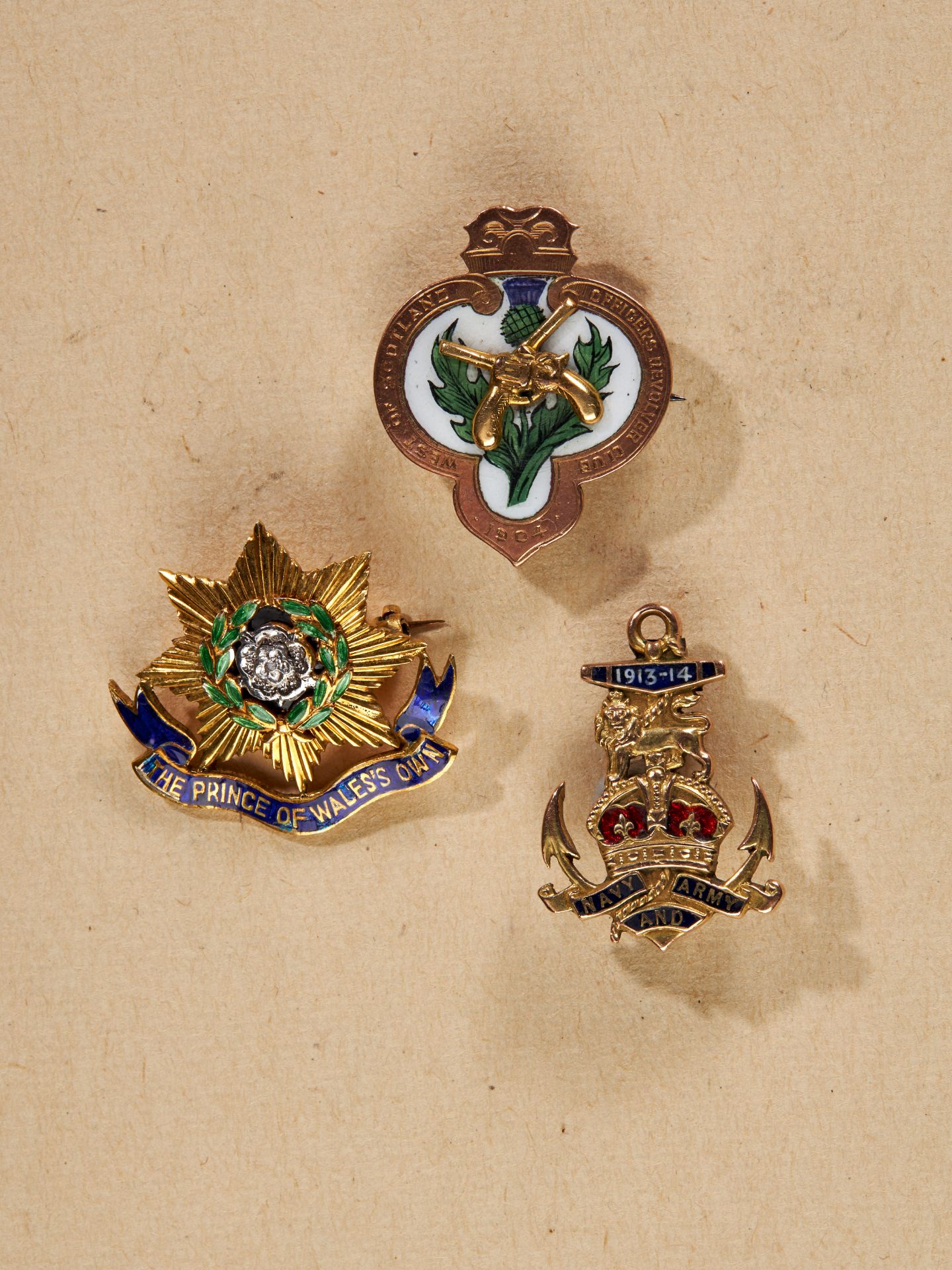 Grossbritannien : Sweetheart Brooch des Husarenregiments "The Prince of Wales´s own"