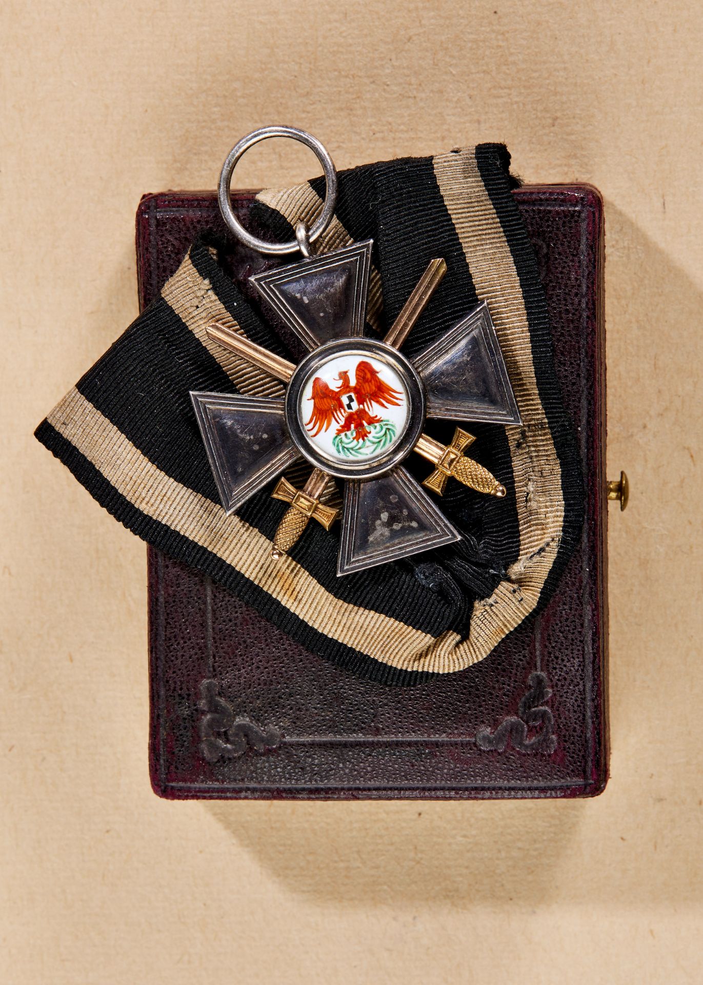 Preußen : Roter Adler Orden 4. Klasse mit Schwertern, Modell mit glatten Kreuzarmen der Kriege 1... - Bild 3 aus 3