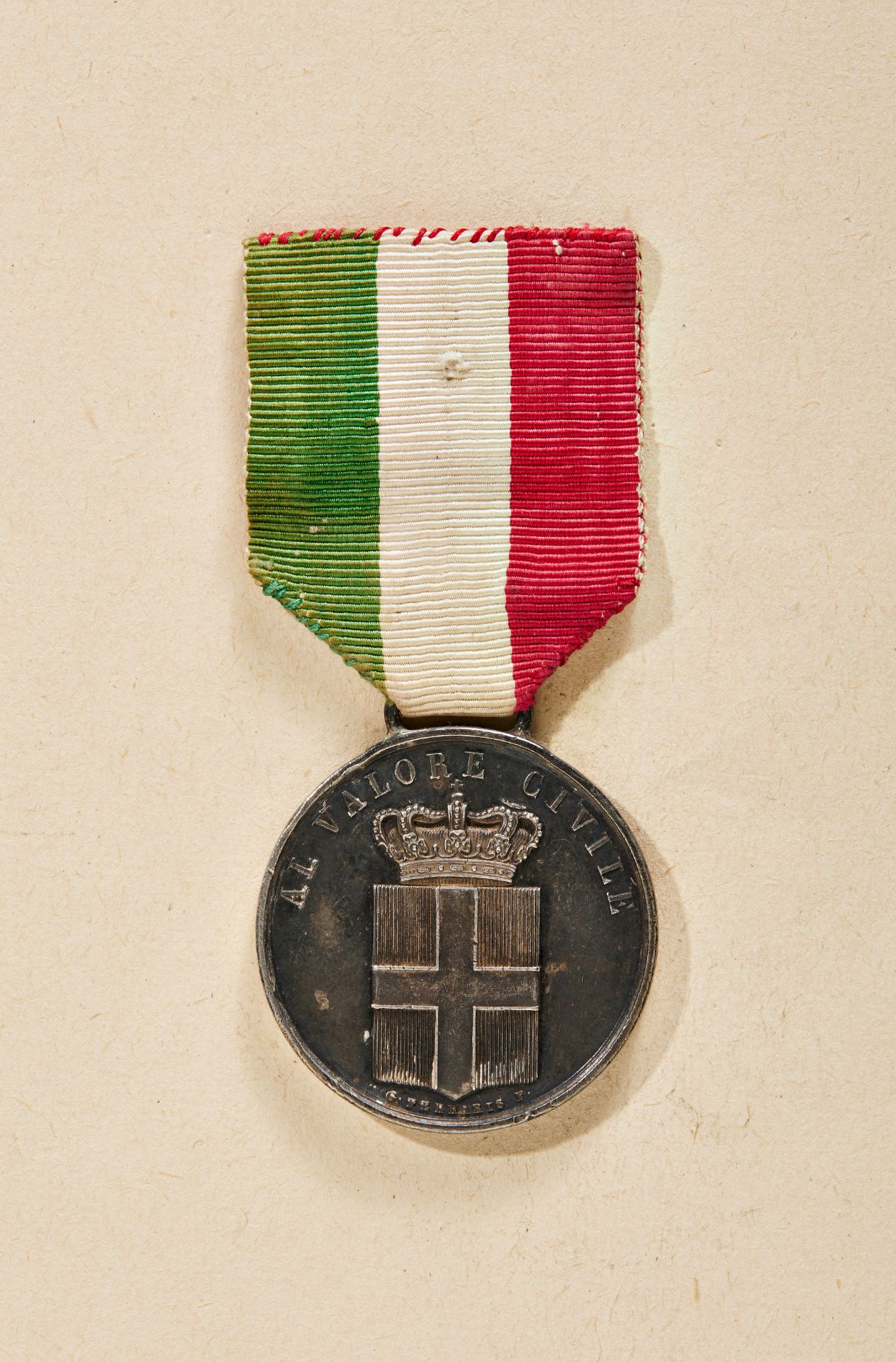 Königreich Italien - Königreich Sardinien : Silberne Medaille "AL VALORE CIVILE". - Bild 2 aus 2