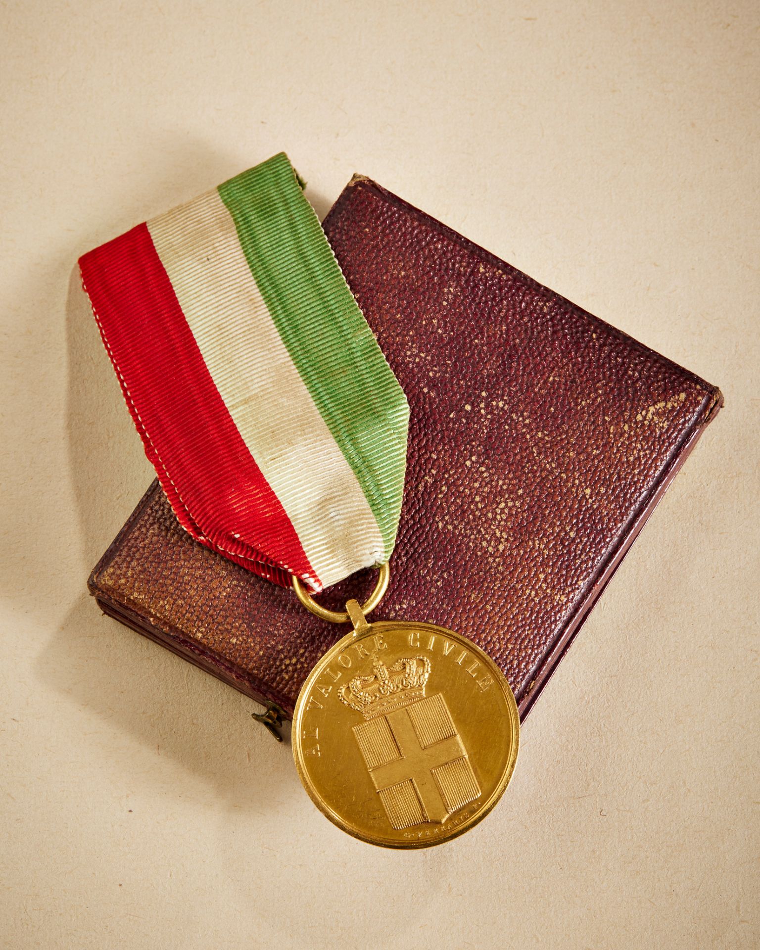 Königreich Italien - Königreich Sardinien : Goldene Medaille "AL VALORE CIVILE". - Bild 3 aus 3