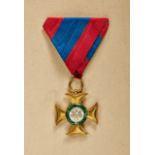 Reuß : Verdienstkreuz 1. Klasse (bis 1912 Zivil - Ehrenkreuz 1. Klasse). 1858-1918.